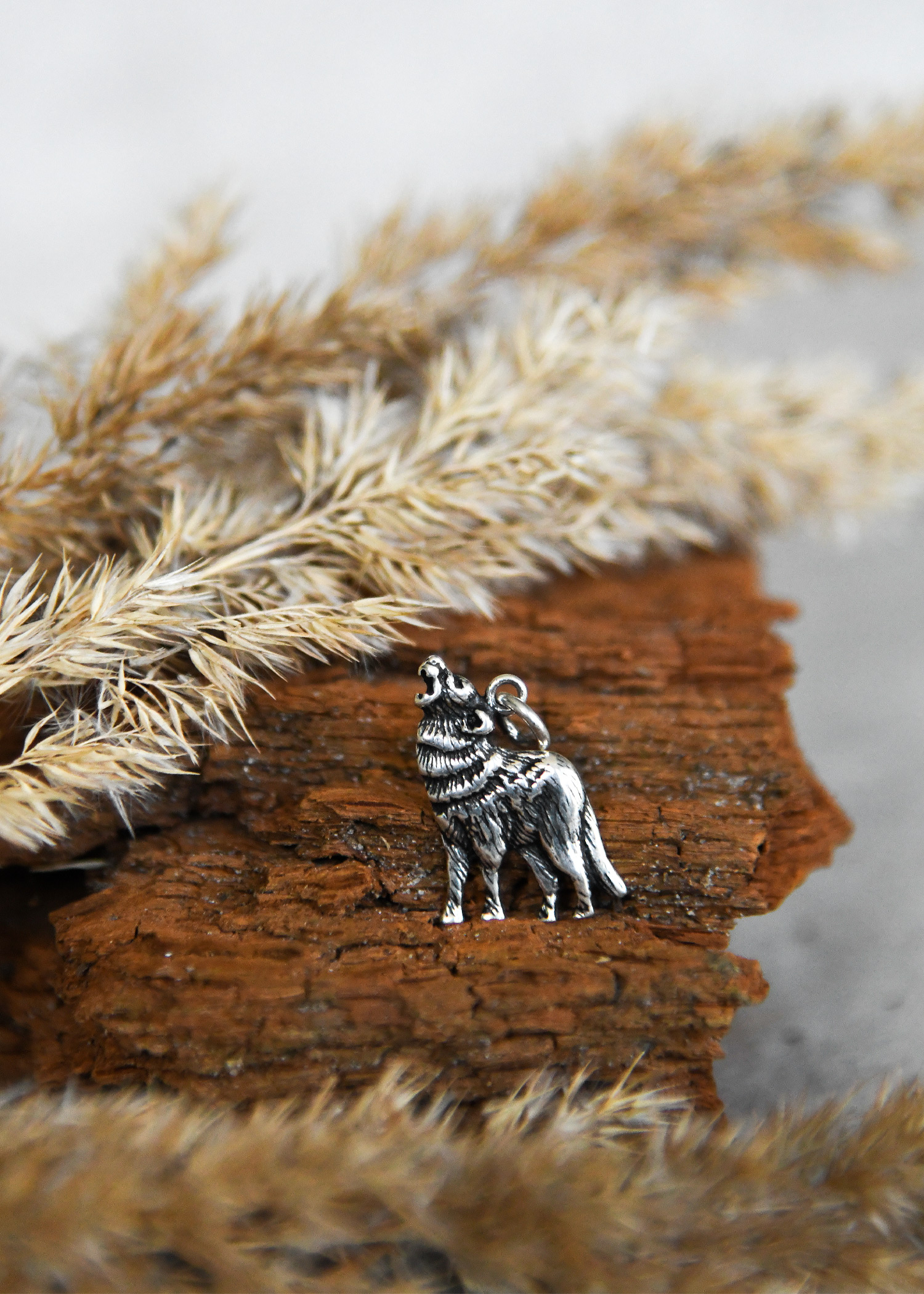 Silver Pendant - Wolf