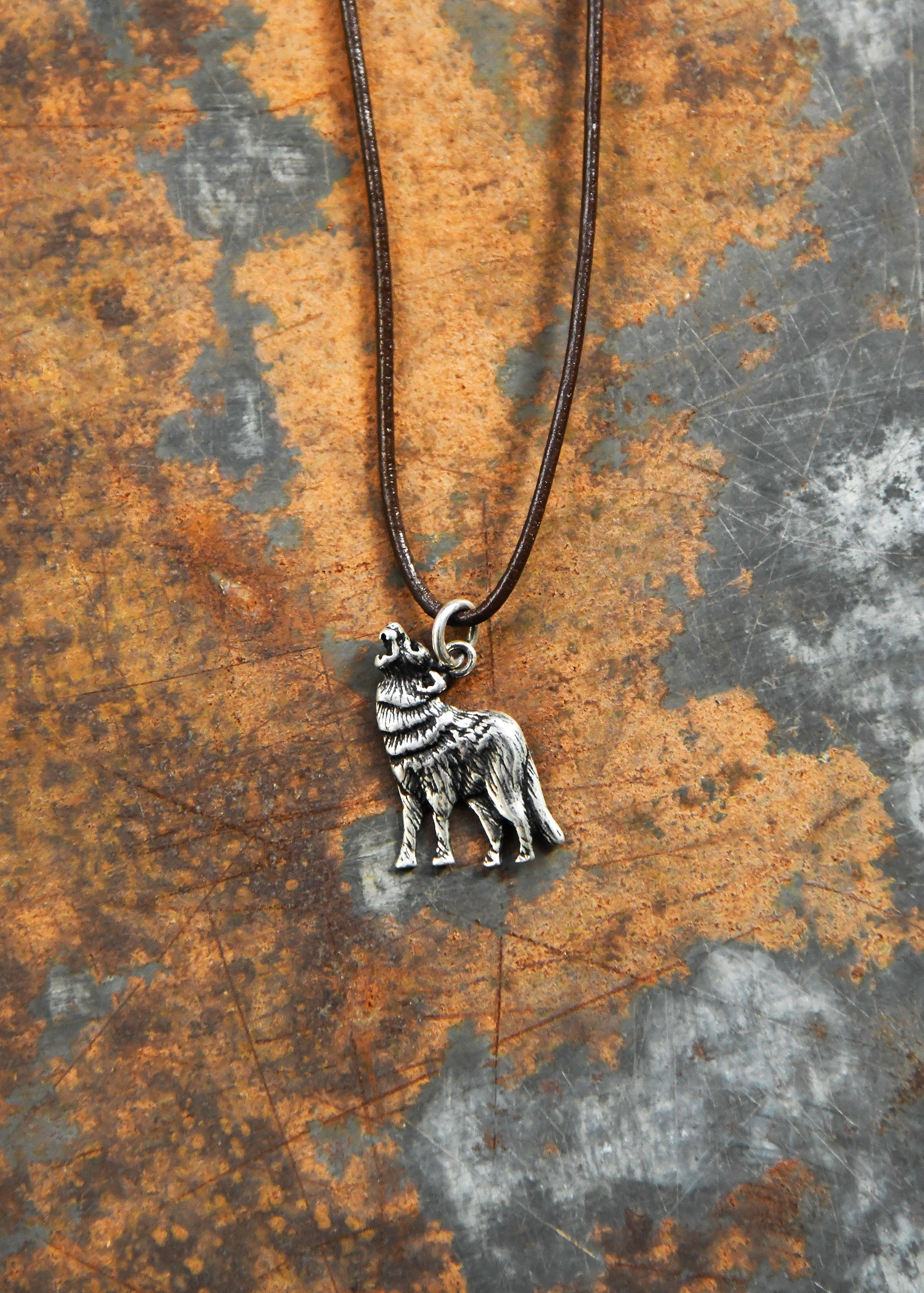 Silver Pendant - Wolf