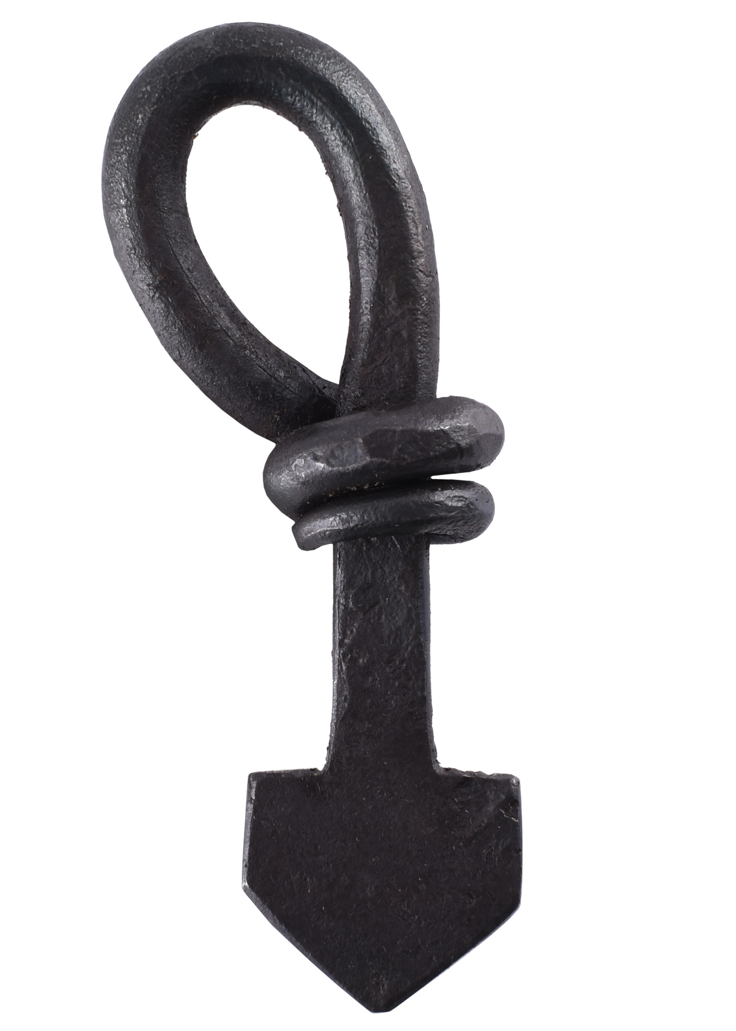Thor's Hammer (Mjölnir) Pendant, forged iron, pointed