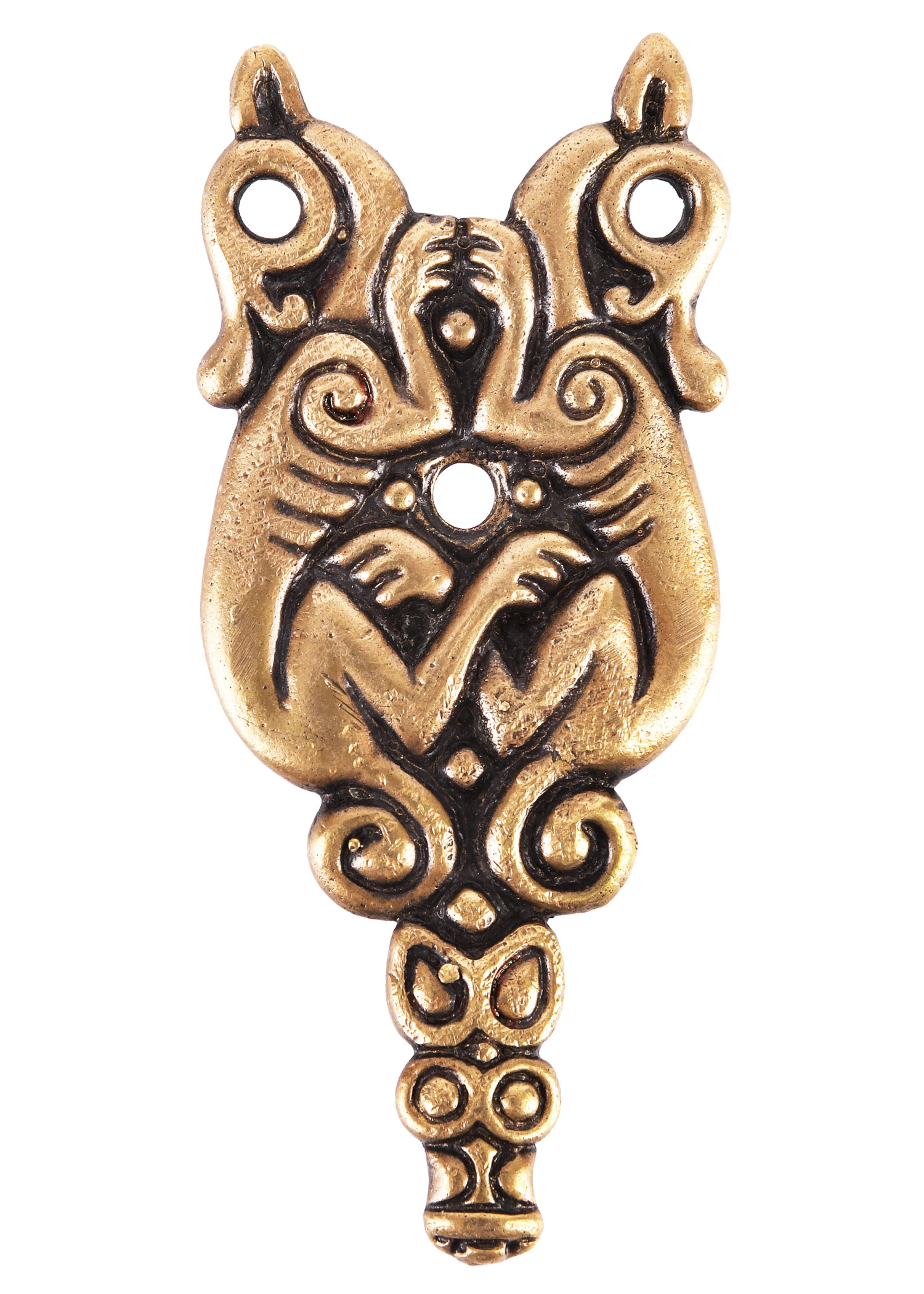 Brass Nose-Guard (Nasal) with Celtic Motif, Fitting for DIY Projects