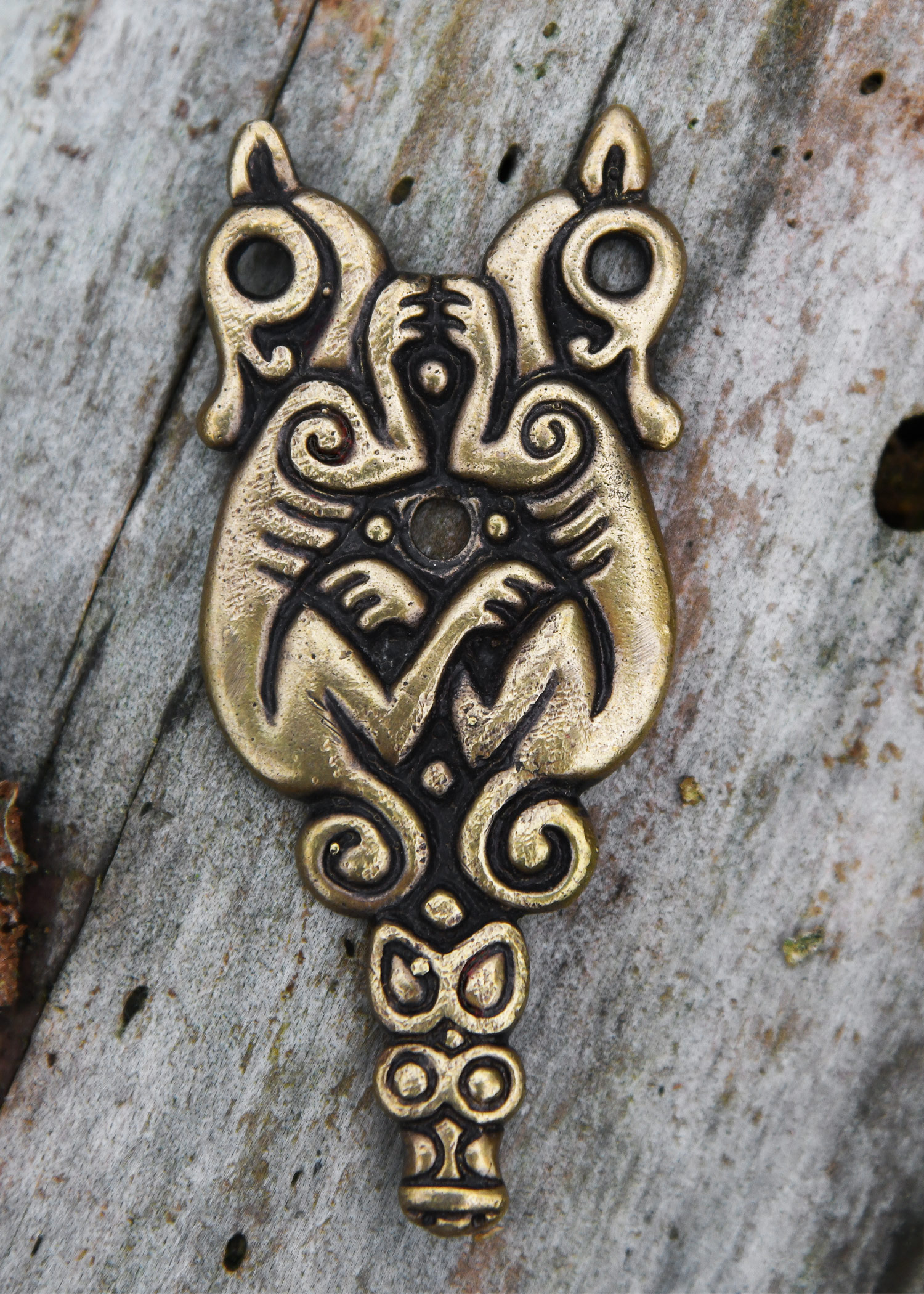 Brass Nose-Guard (Nasal) with Celtic Motif, Fitting for DIY Projects