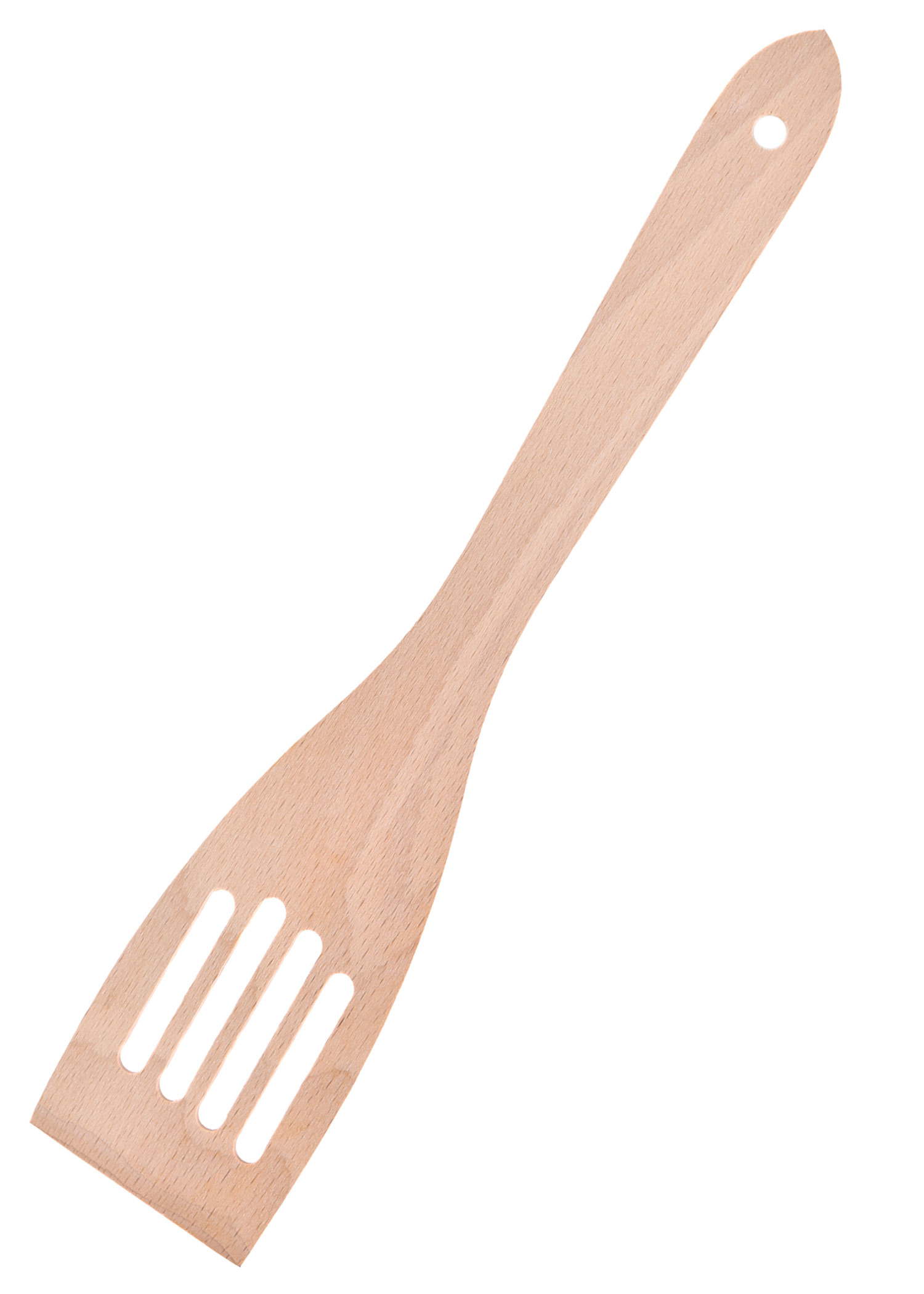 Slotted Wooden Spatula, Beechwood, approx. 30 x 6 cm
