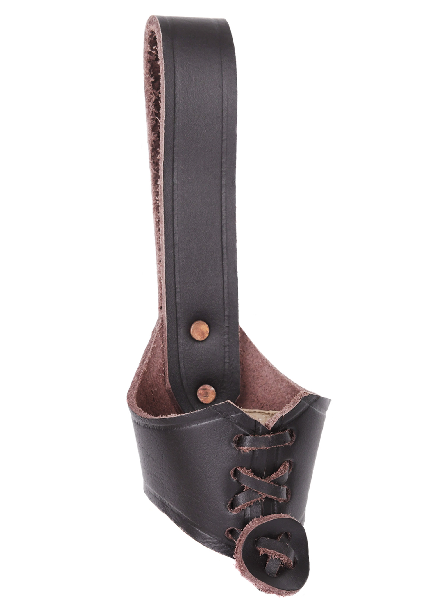 Leather belt-holder for drinking horns from 0,2 - 0,3 Liter, brown