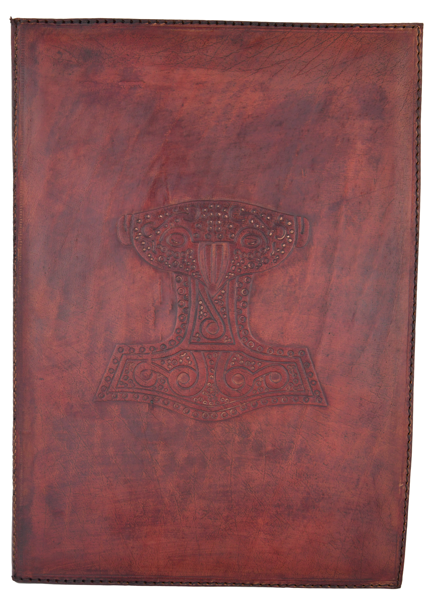 Leather Binder with Thor's Hammer Embossing