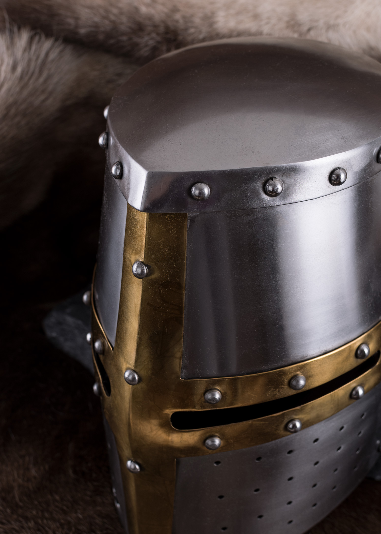 Great Helm, 14th C., 1.6 mm Steel