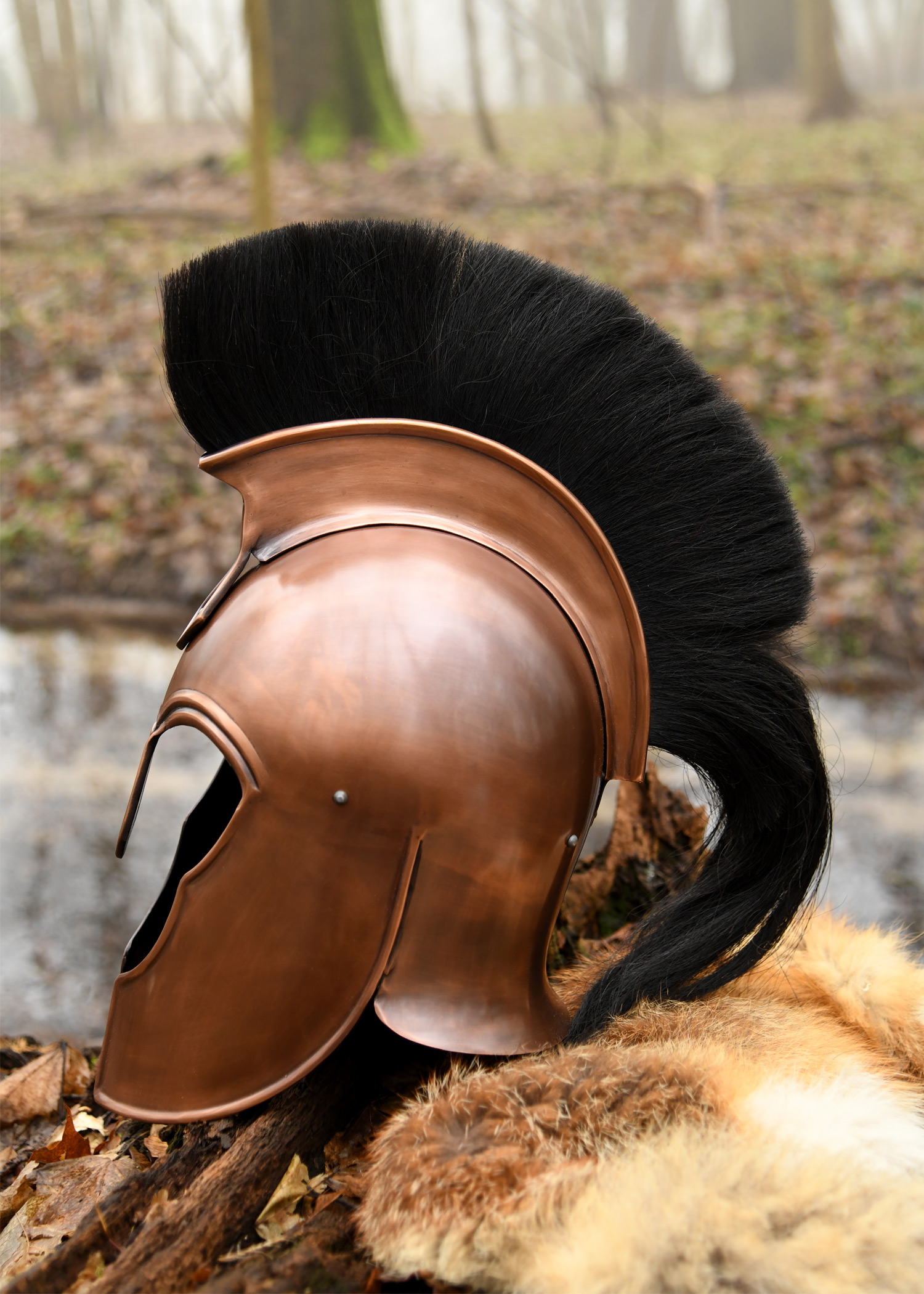 Trojan War Helmet with Crest