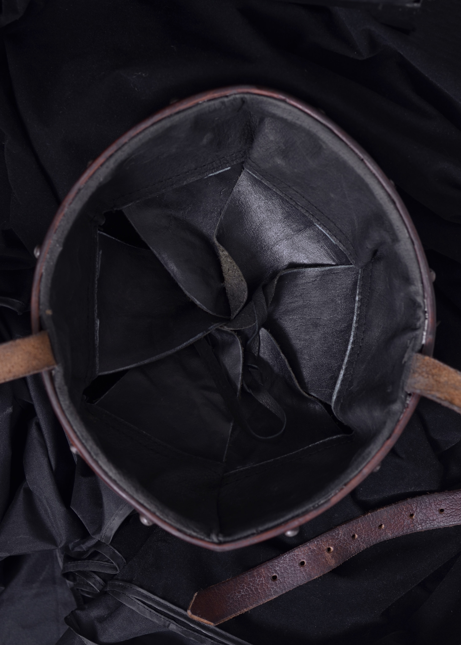 Archer Domed Helmet, 1.6 mm steel with leather liner