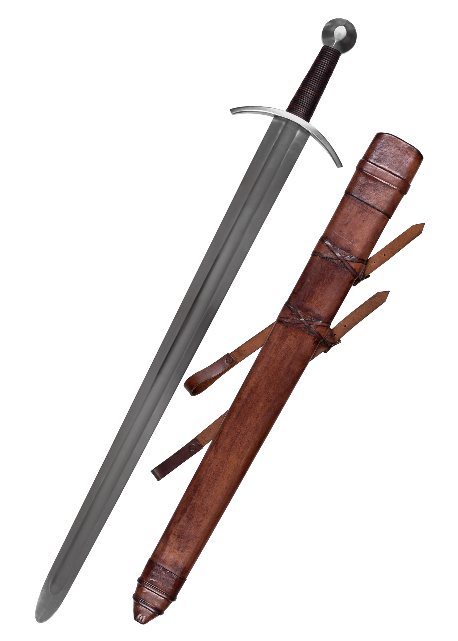 Tear Drop Medieval Sword with Scabbard, Practical Blunt SK-B