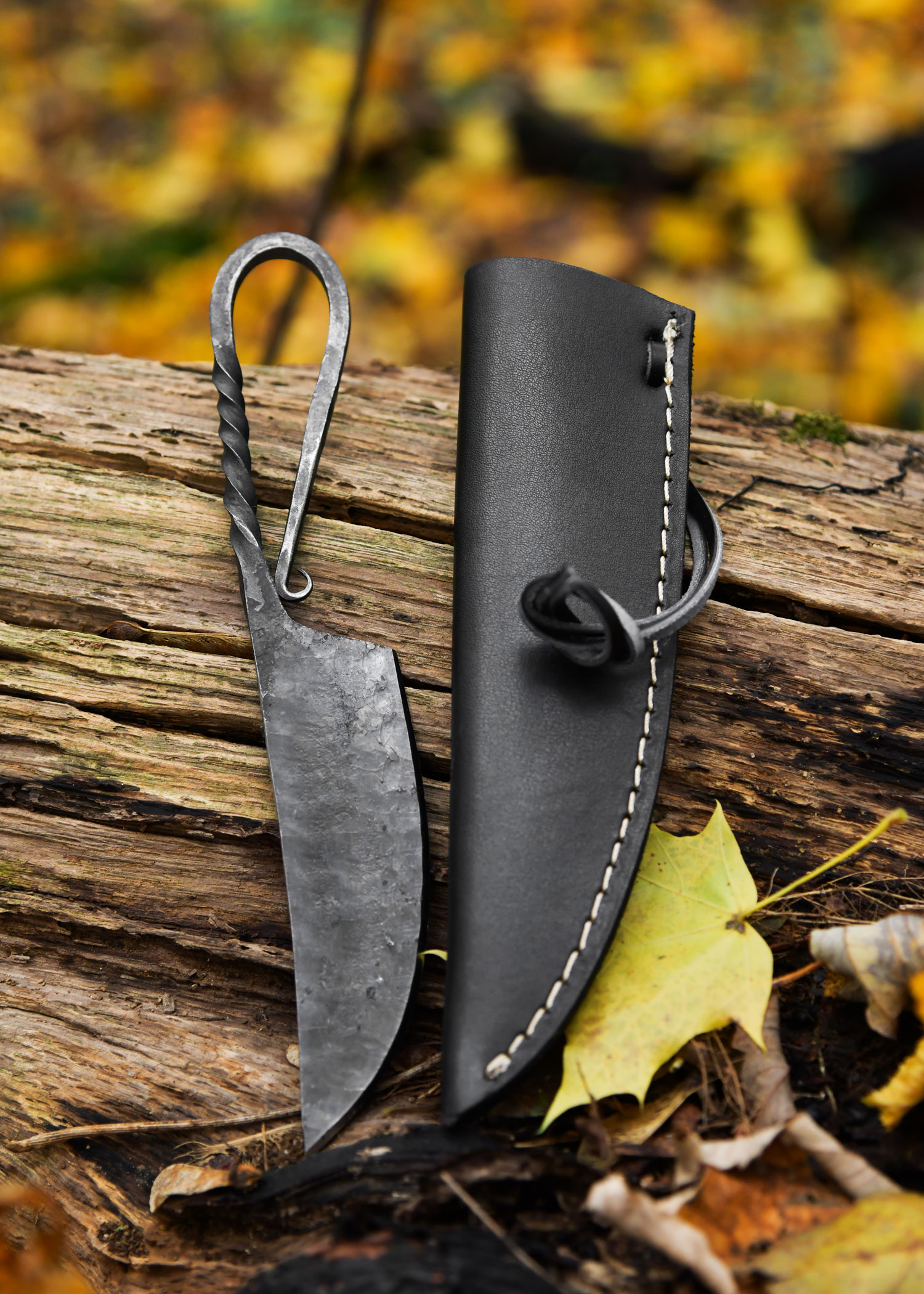 Hand-Forged Medieval Utility Knife, approx. 21 cm