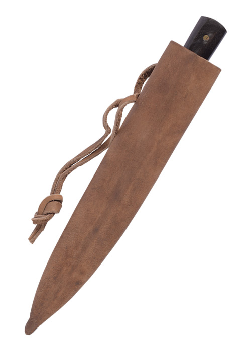 Kitchen knife with handle from horn, 17 cm incl. sheath
