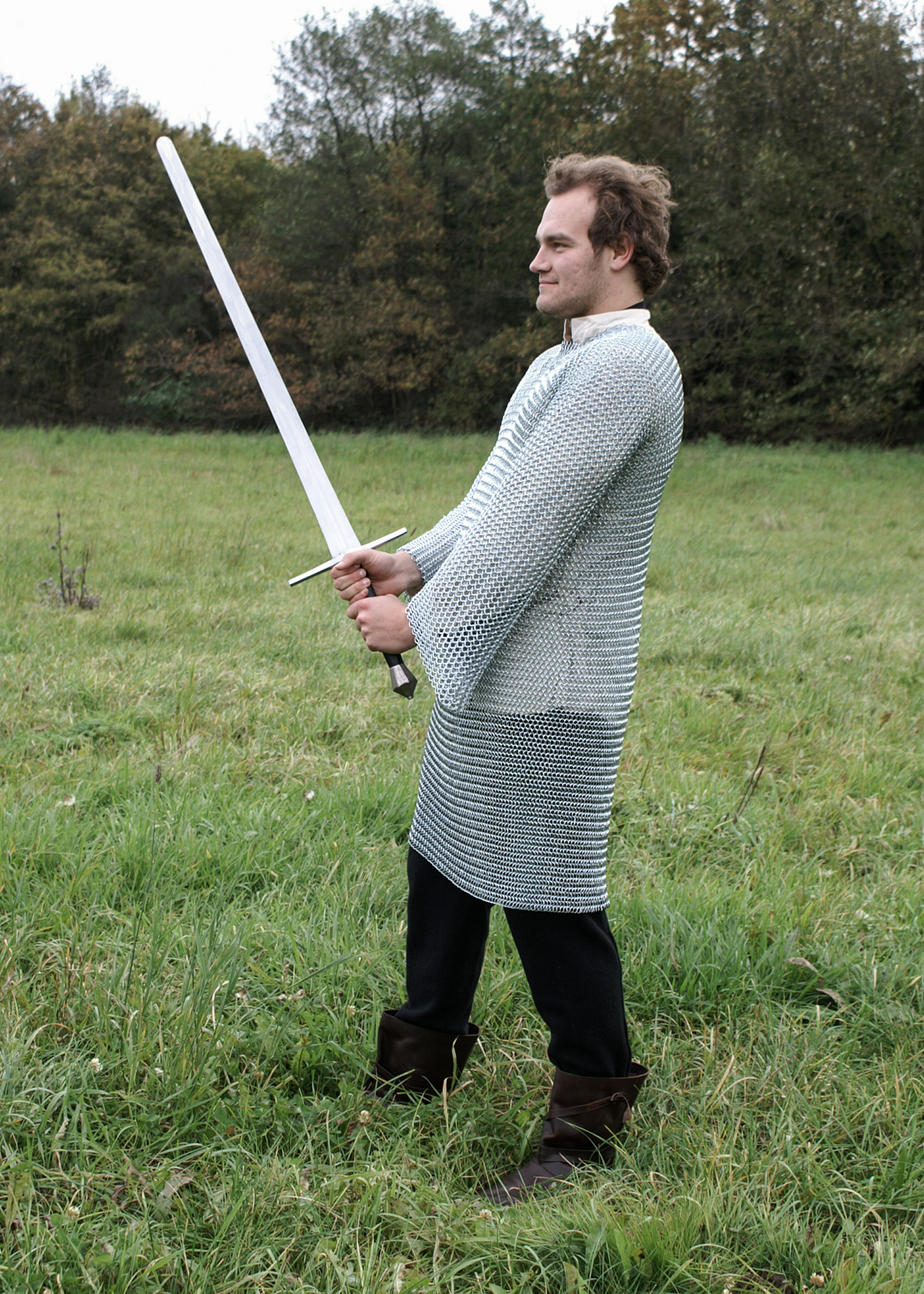chainmail shirt, butted, zinc-plated, 9mm ID, var. sizes