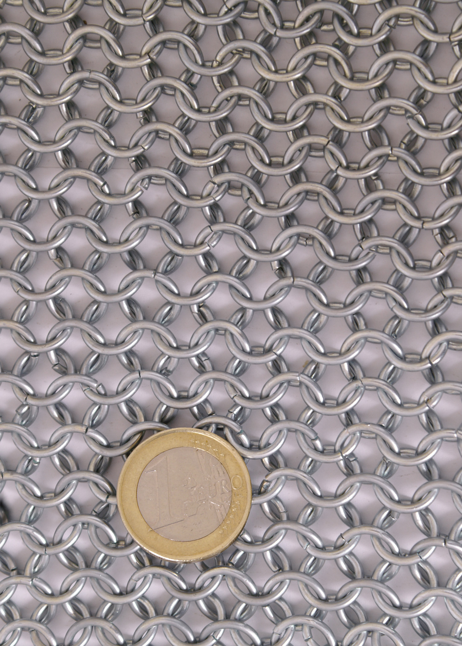 chainmail shirt, butted, zinc-plated, 9mm ID, var. sizes