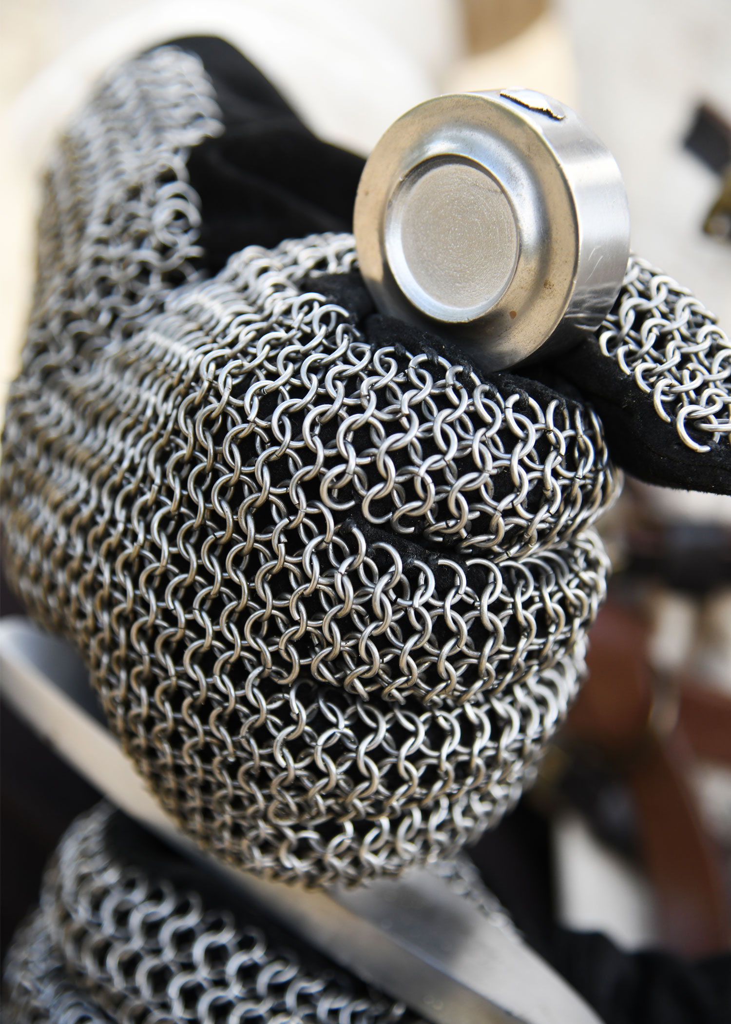 chainmail fingergloves, 6mm ID, natural