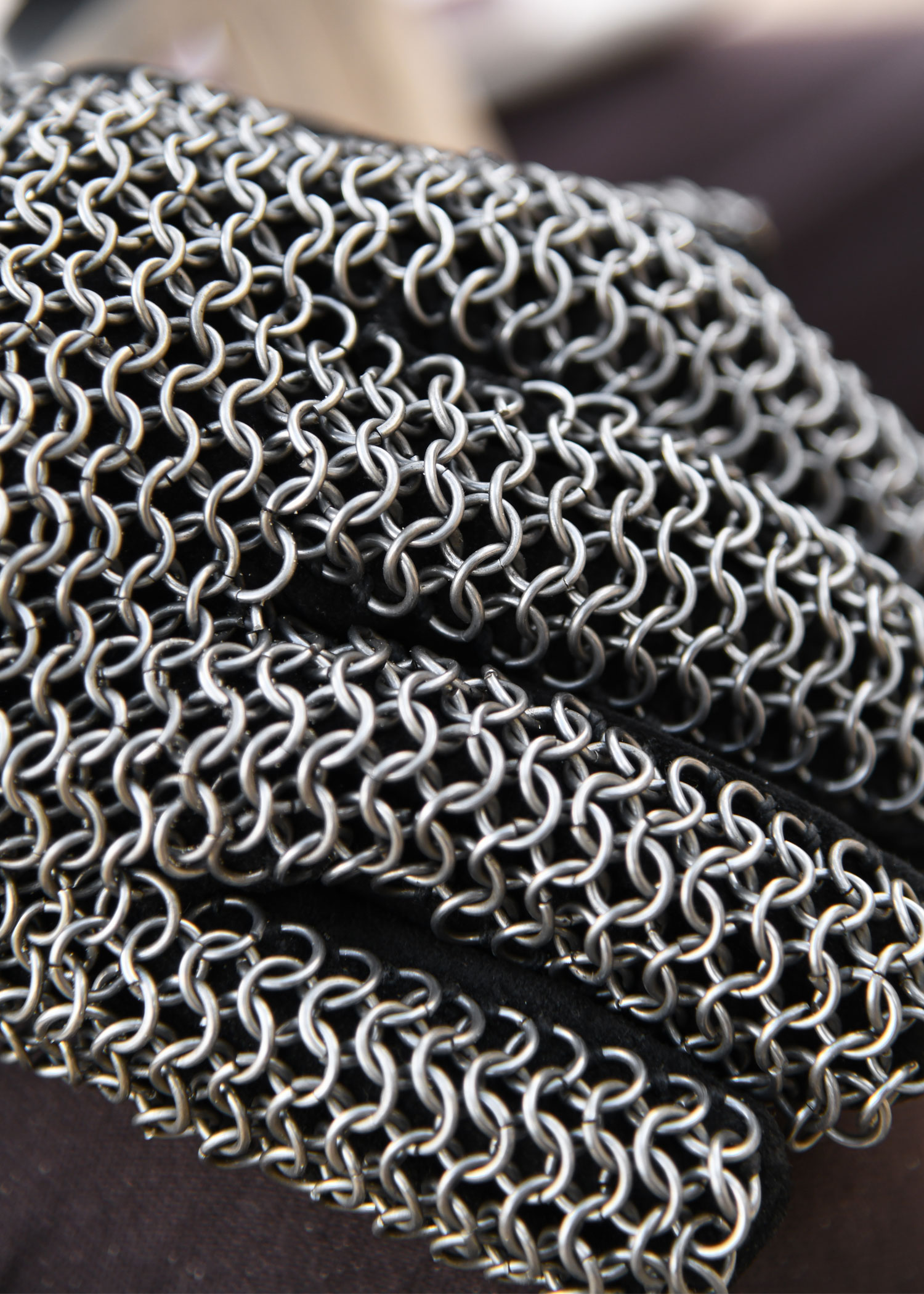 chainmail fingergloves, 6mm ID, natural