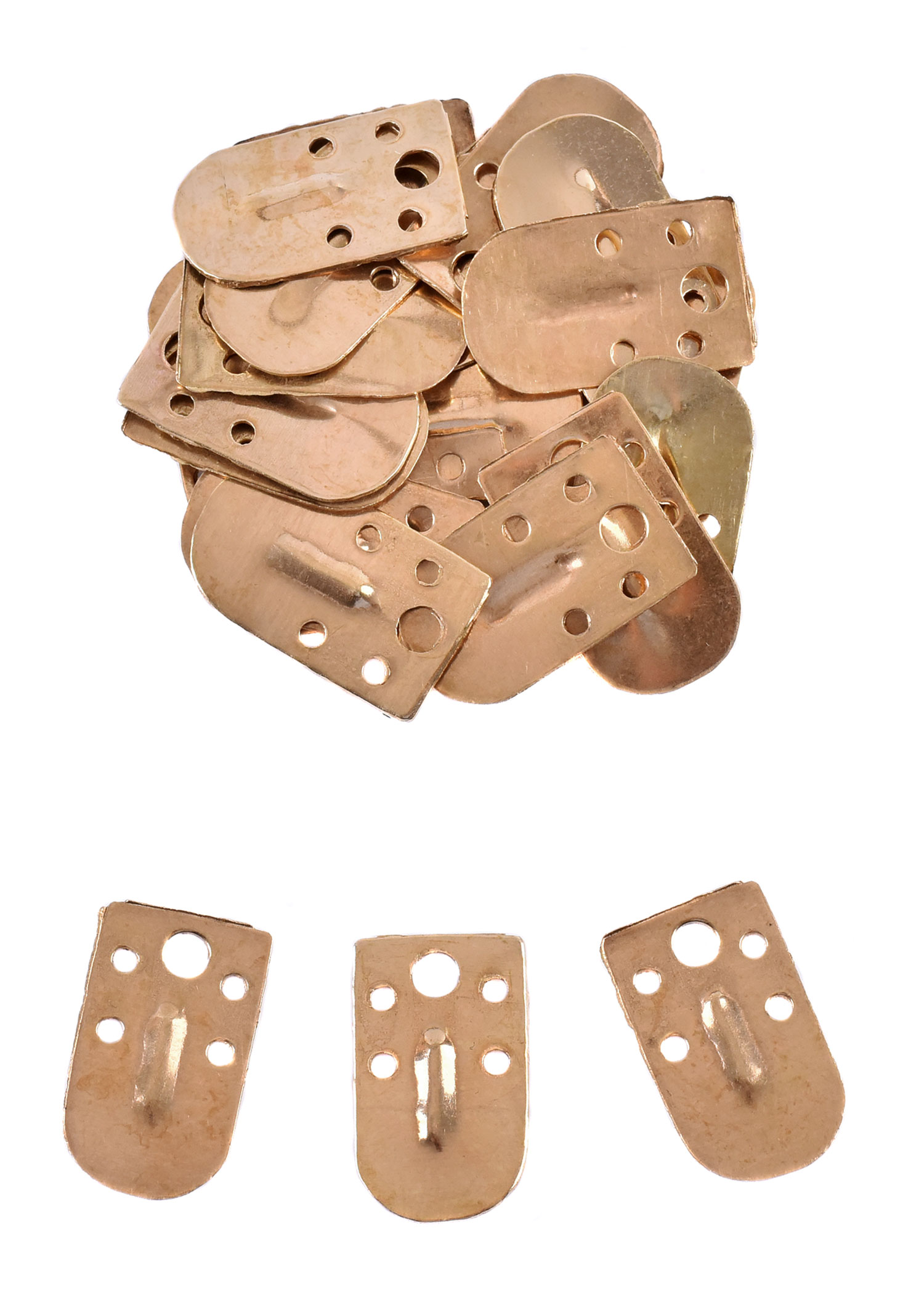 Brass Scales for Lamellar Armour, 13 mm x 22 mm (Pack of 25)