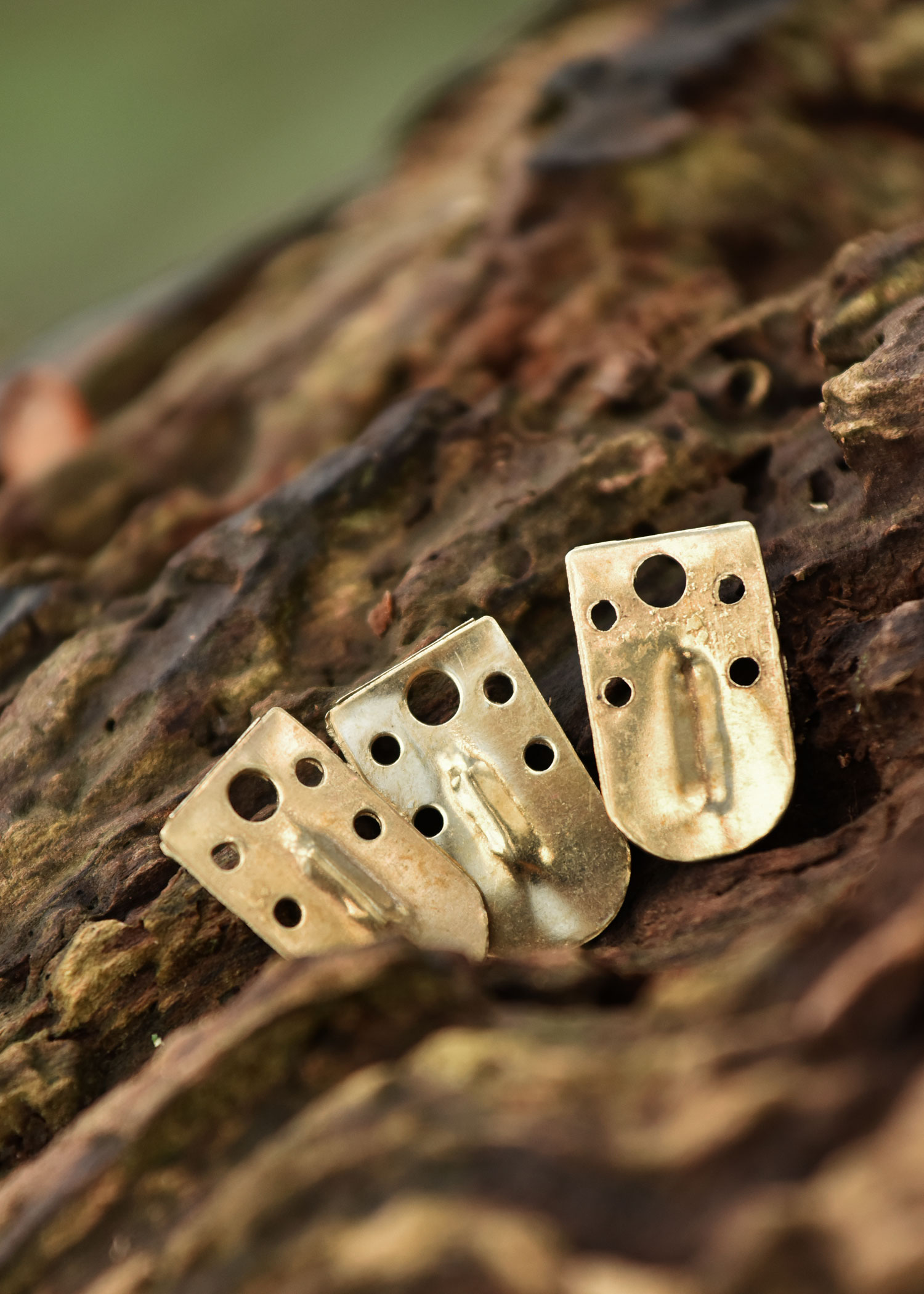 Brass Scales for Lamellar Armour, 13 mm x 22 mm (Pack of 25)