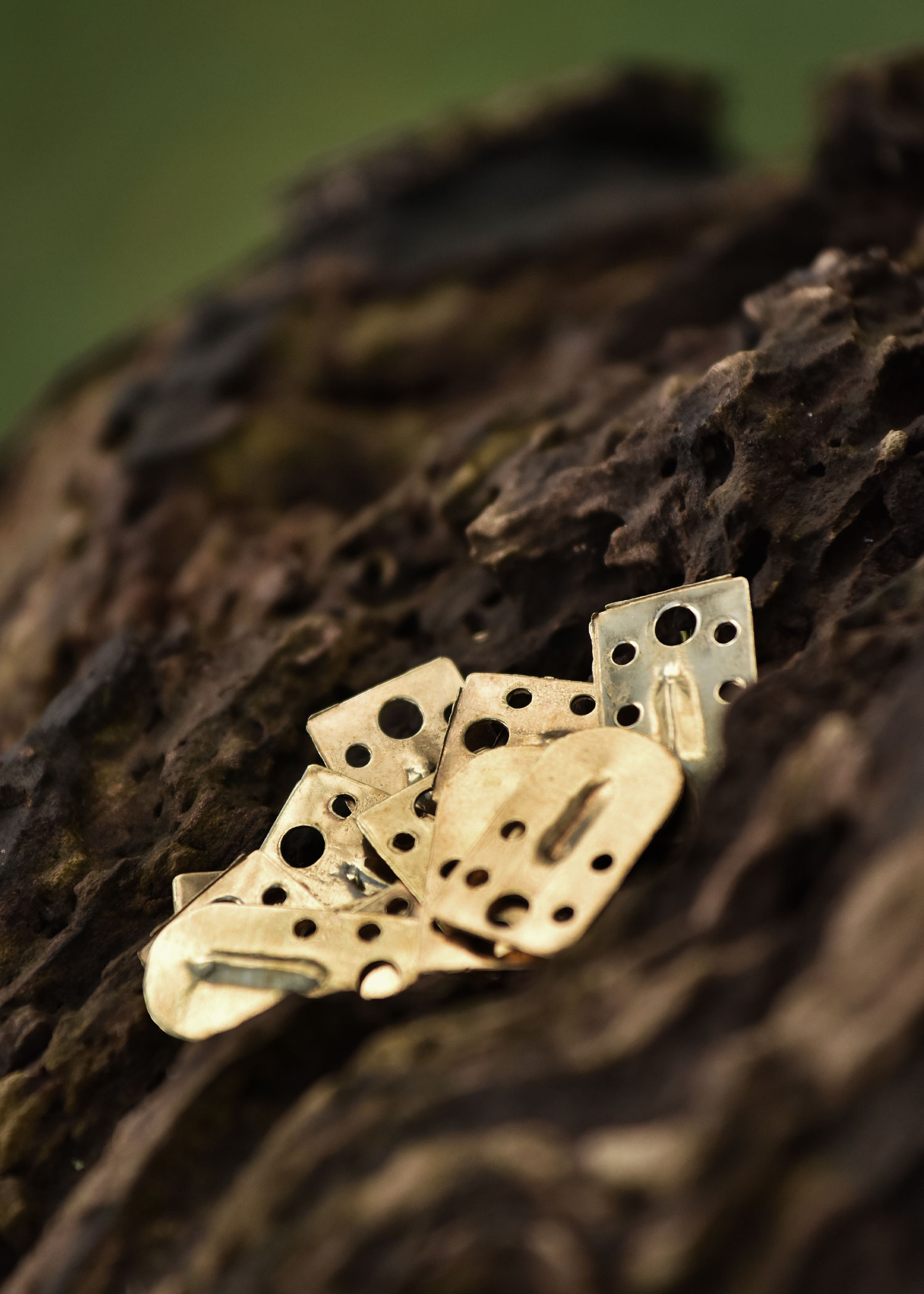 Brass Scales for Lamellar Armour, 13 mm x 22 mm (Pack of 25)