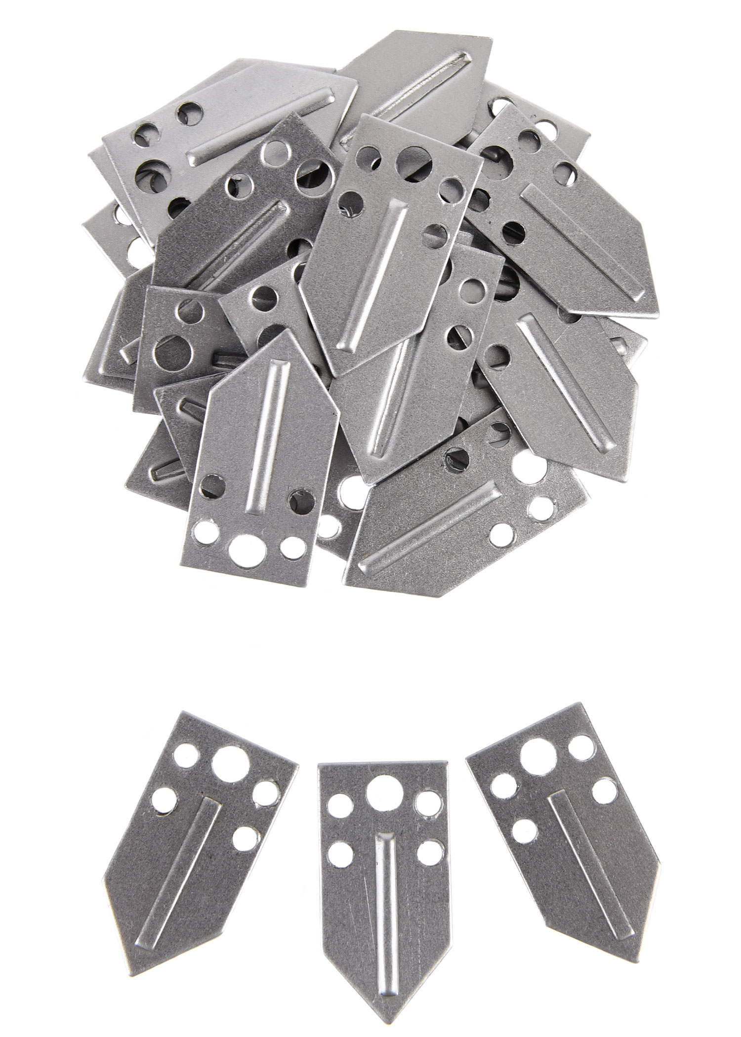 Steel Scales for Lamellar Armour, 13 mm x 25 mm (Pack of 25)
