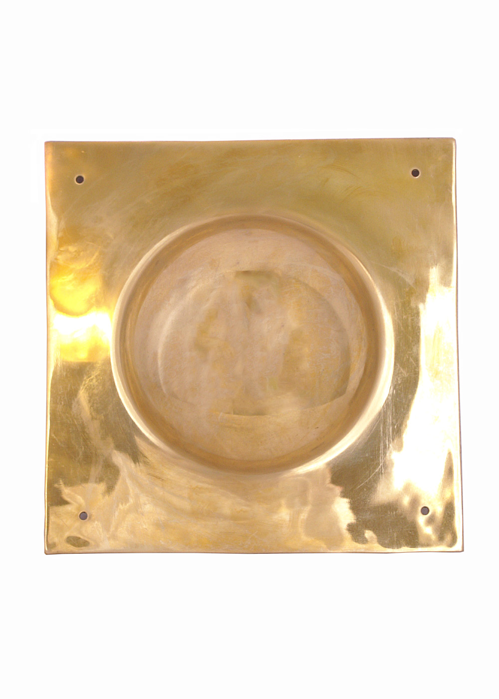 Roman shieldboss, 4-square, 1.6 mm brass, 6 cm deep bulge!!!