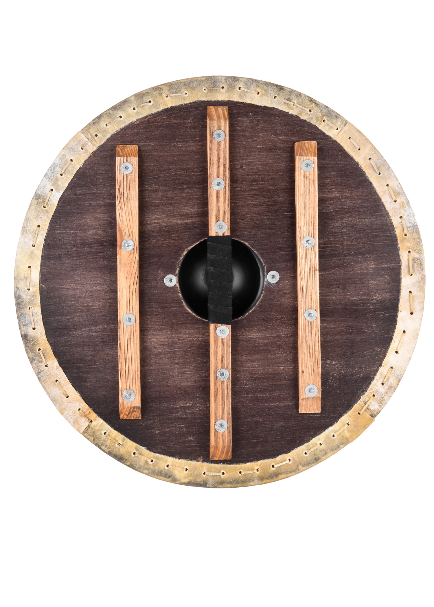 Viking Shield 'Vegvísir' with Rawhide Edging, 60 cm
