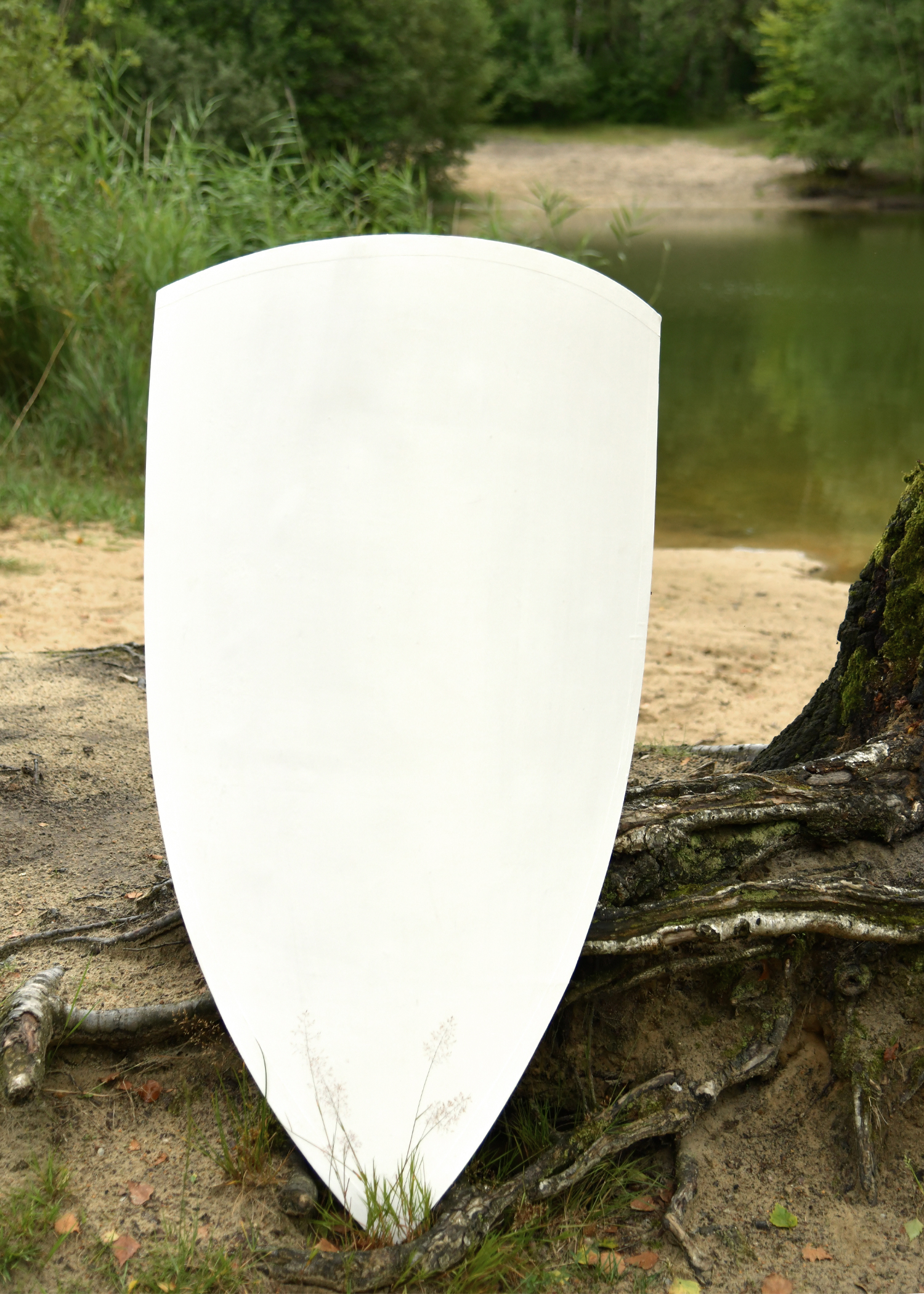 Large wooden Heater Shield, linen covered, blank for self painting