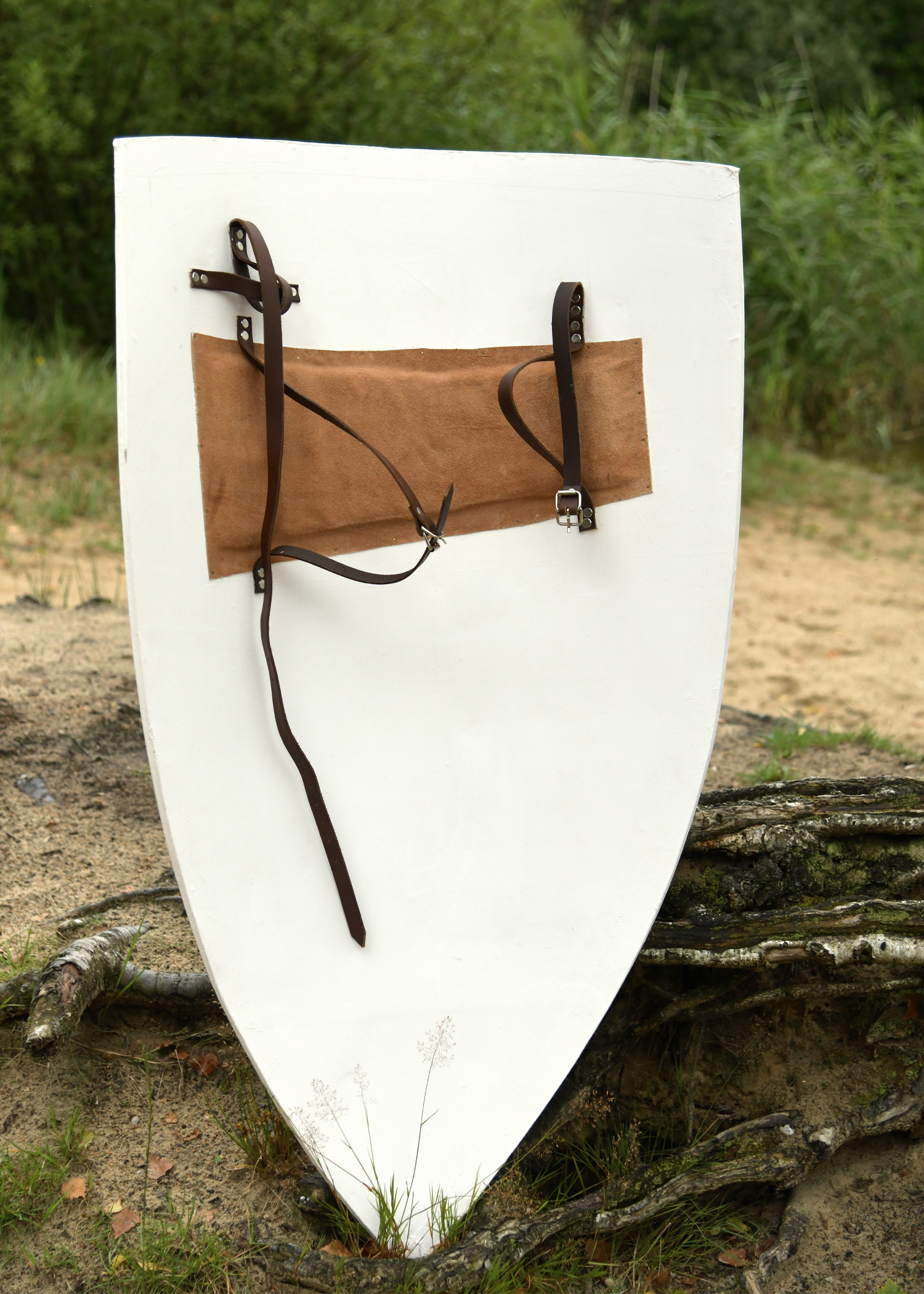 Large wooden Heater Shield, linen covered, blank for self painting