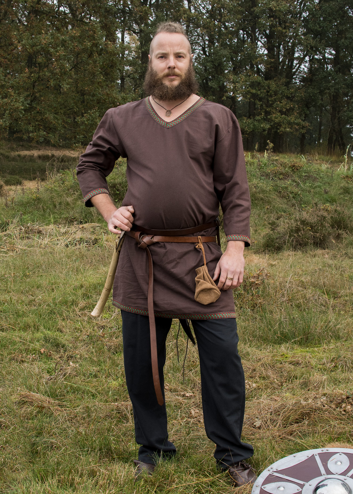 Viking tunic, brown cotton