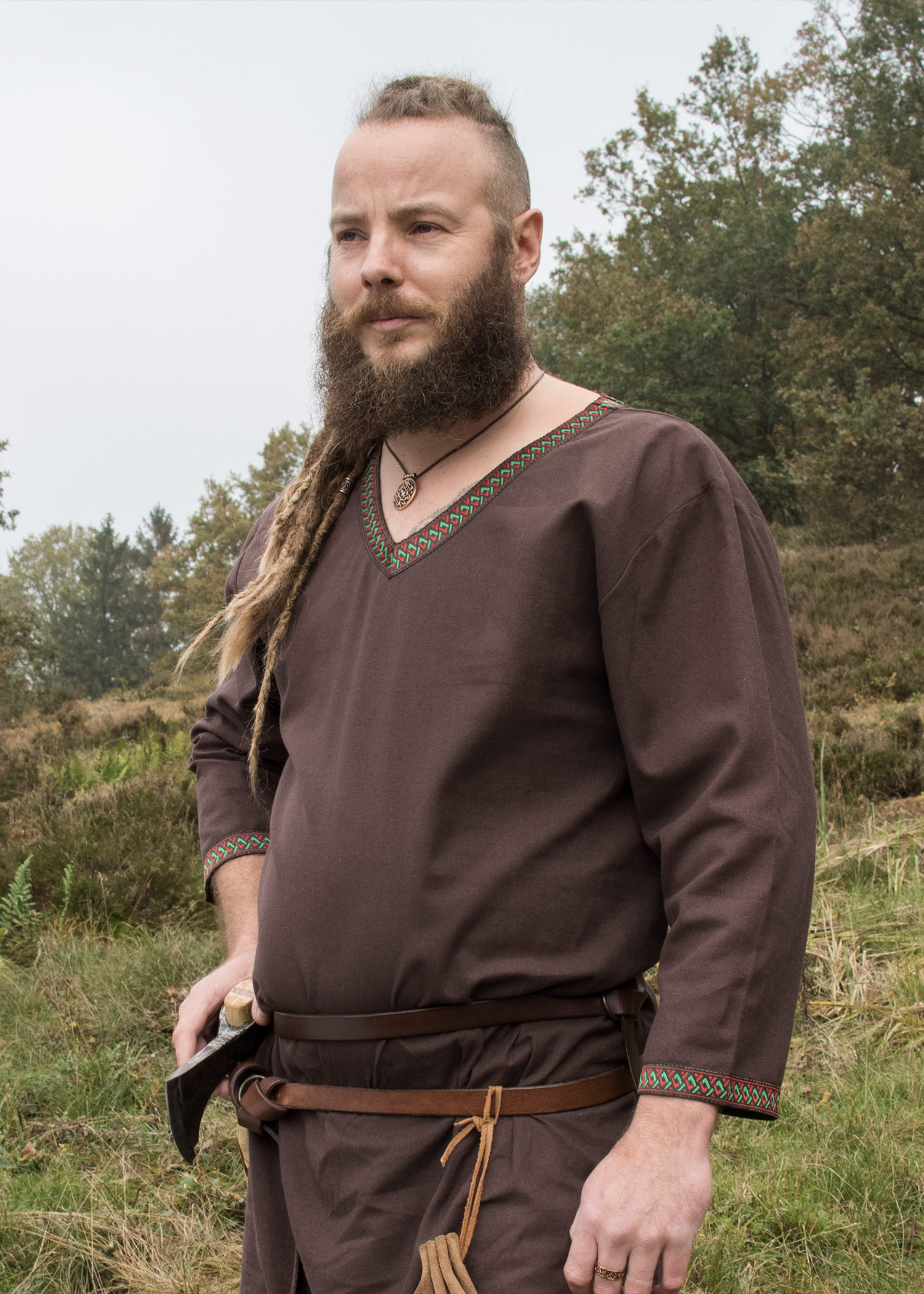 Viking tunic, brown cotton