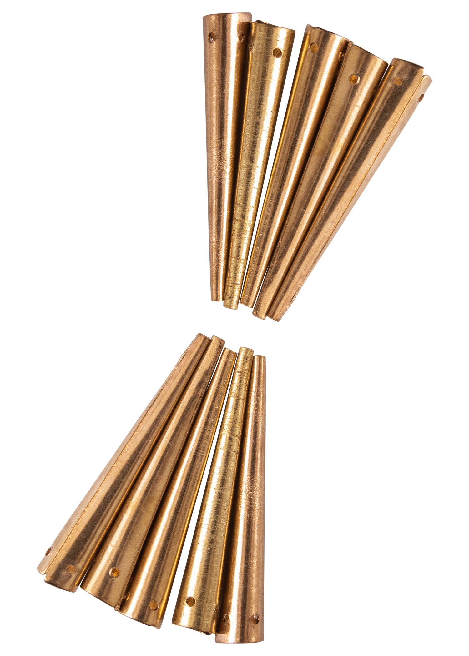 Brass String Ends, Straight Edge, Pack of 10