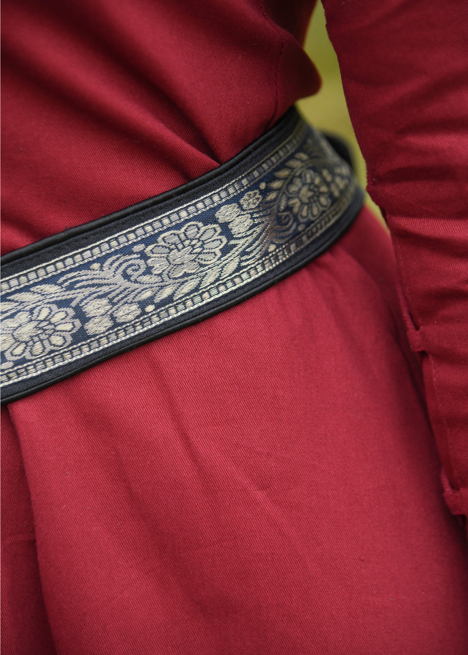 Medieval Belt, Y-Fabric Belt with Border, black