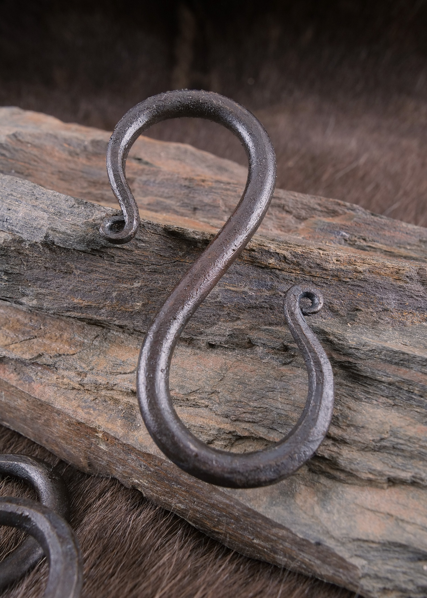 S-Hook, handforged, small, set of 5 pieces