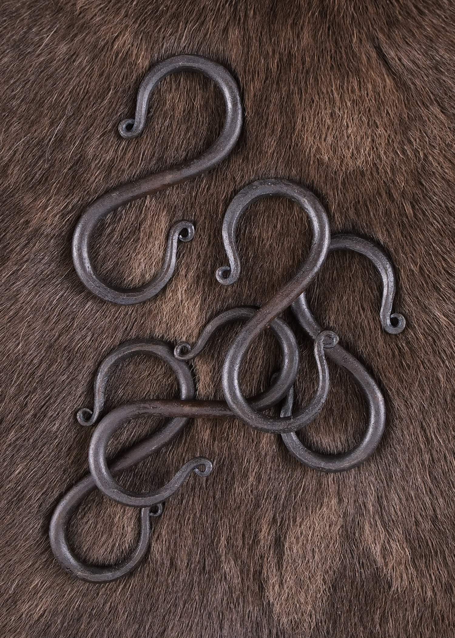 S-Hook, handforged, small, set of 5 pieces