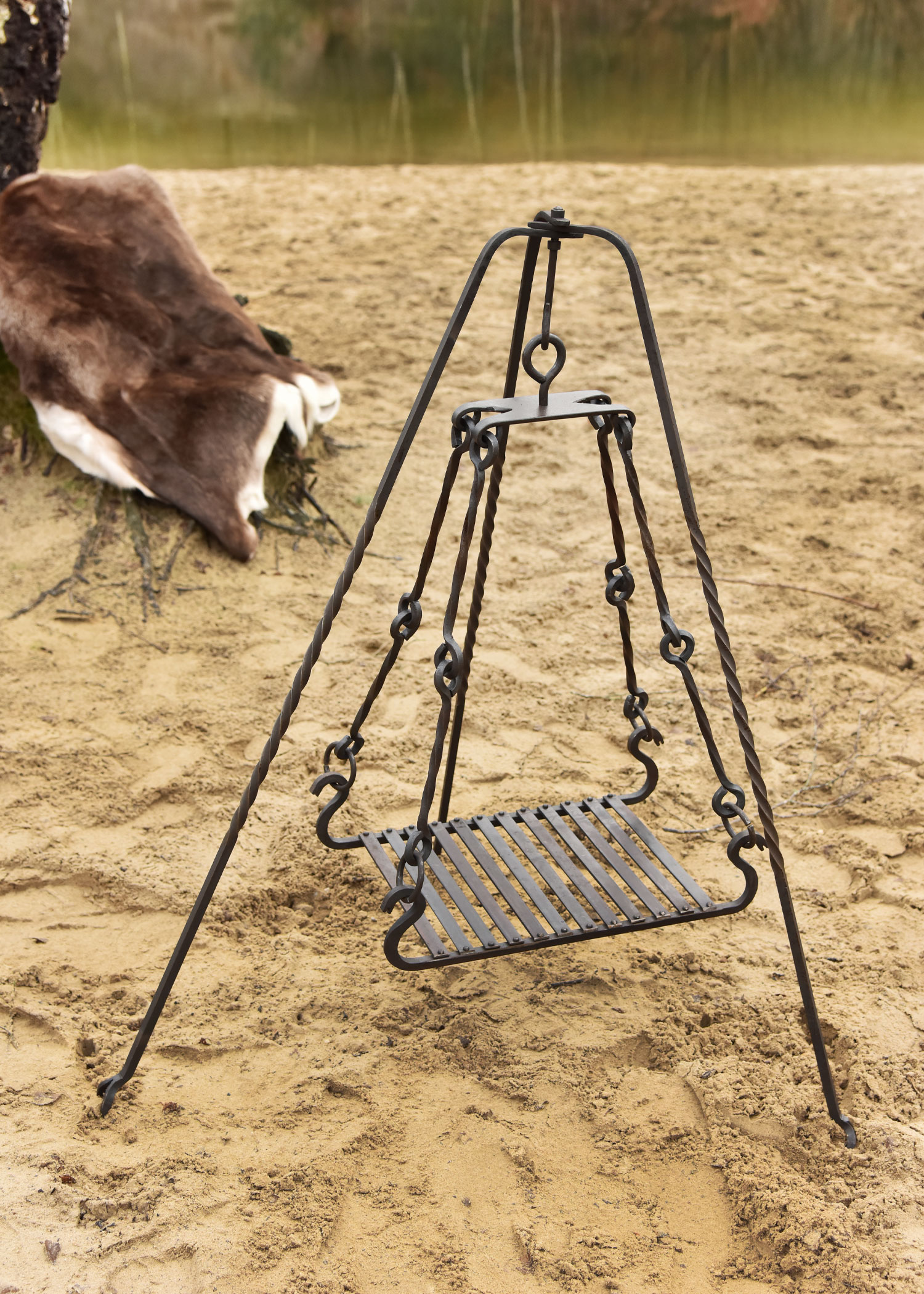 Tripod, hand-forged