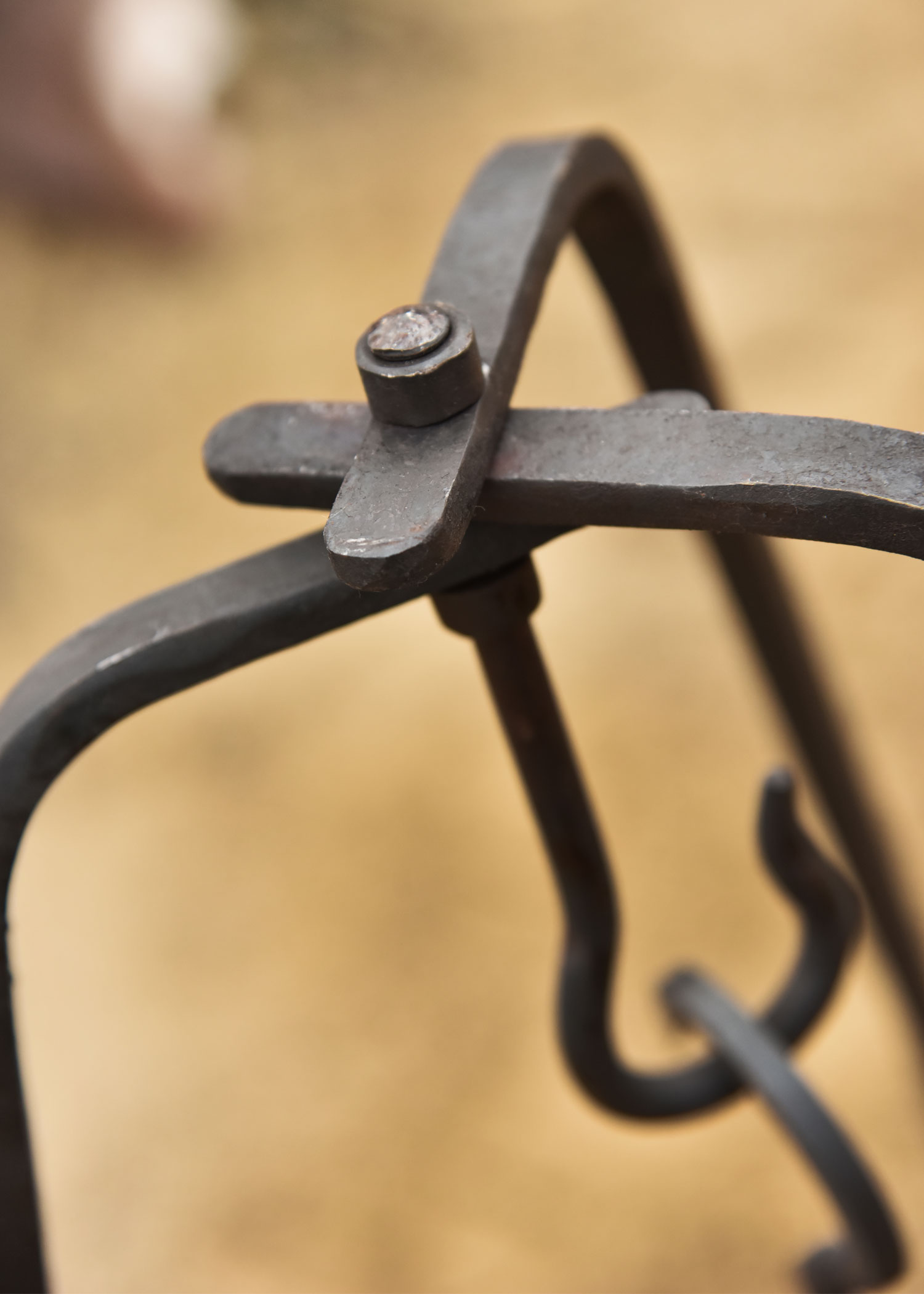Tripod, hand-forged