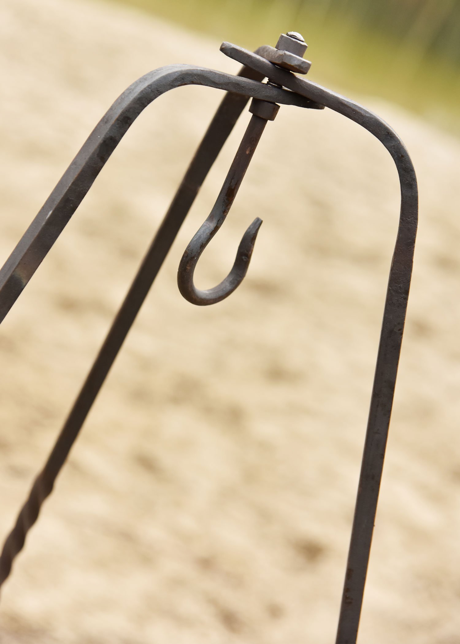 Tripod, hand-forged