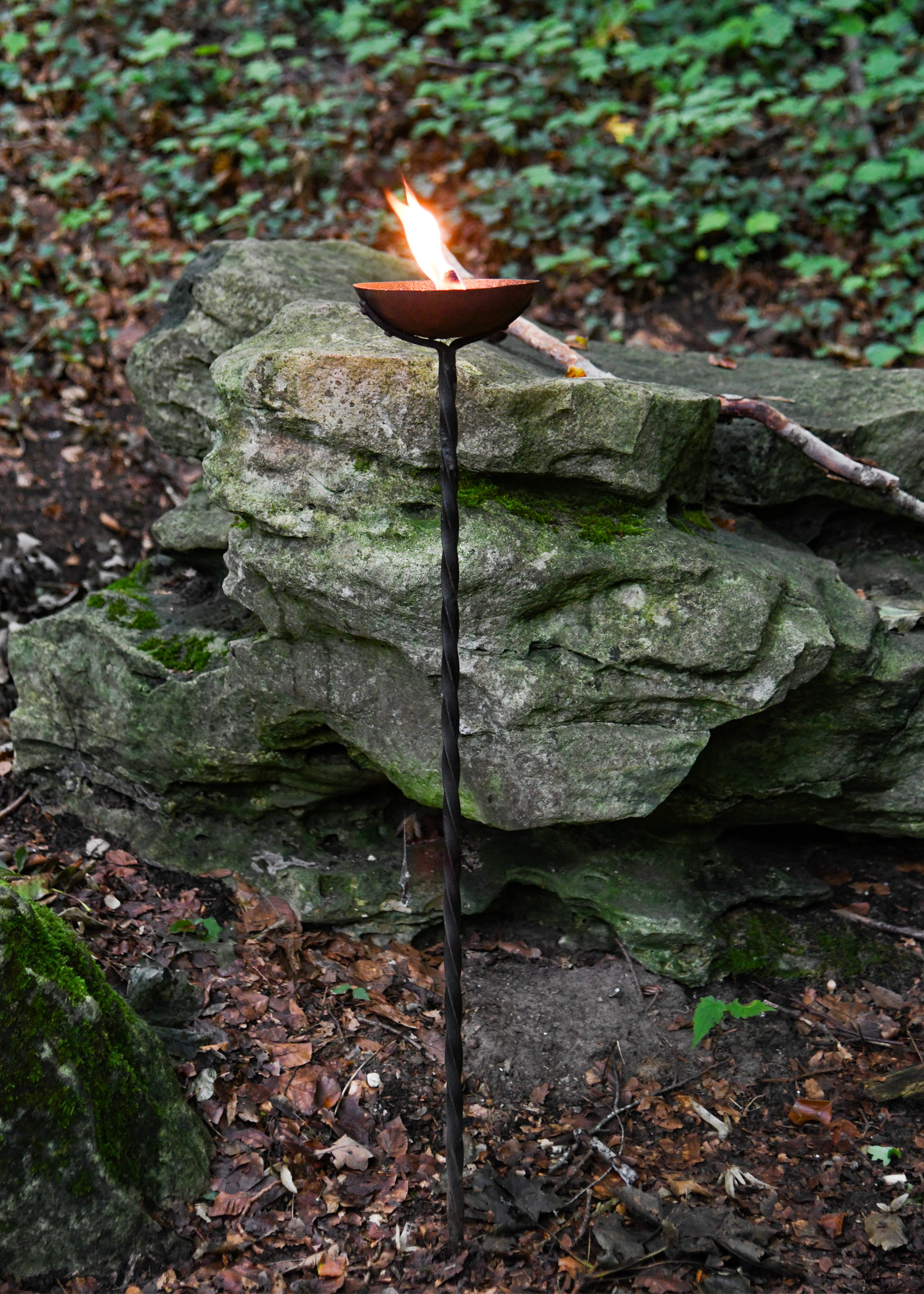 Oseberg Lamp - oilbowl with rod