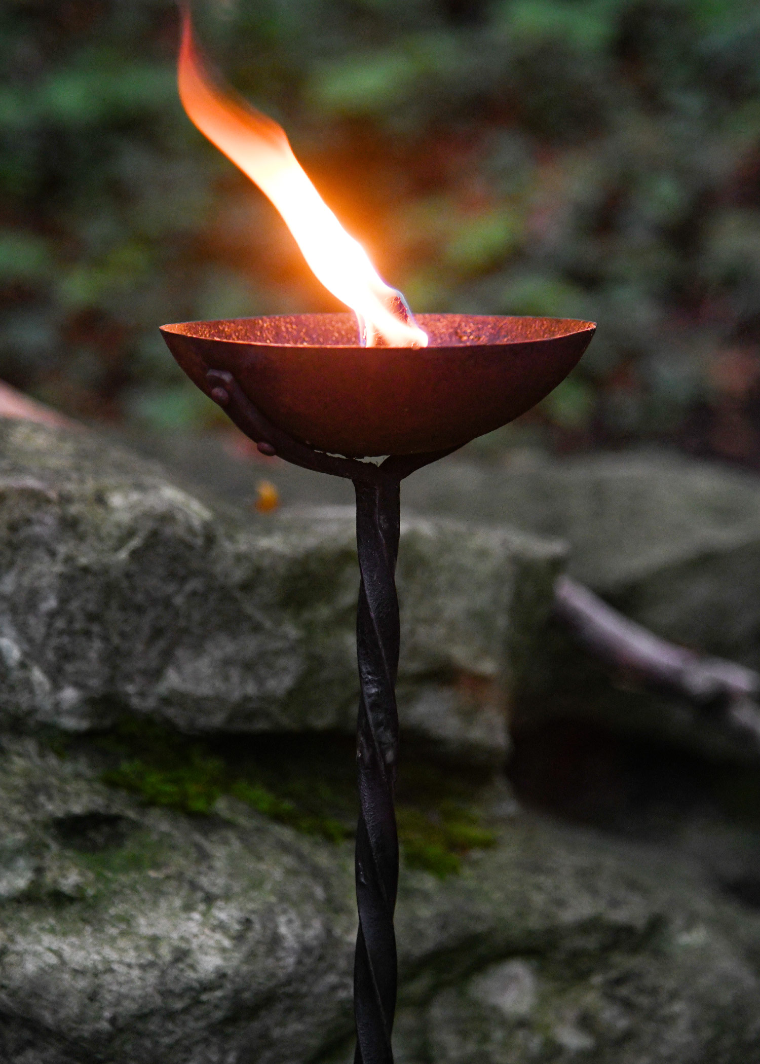Oseberg Lamp - oilbowl with rod