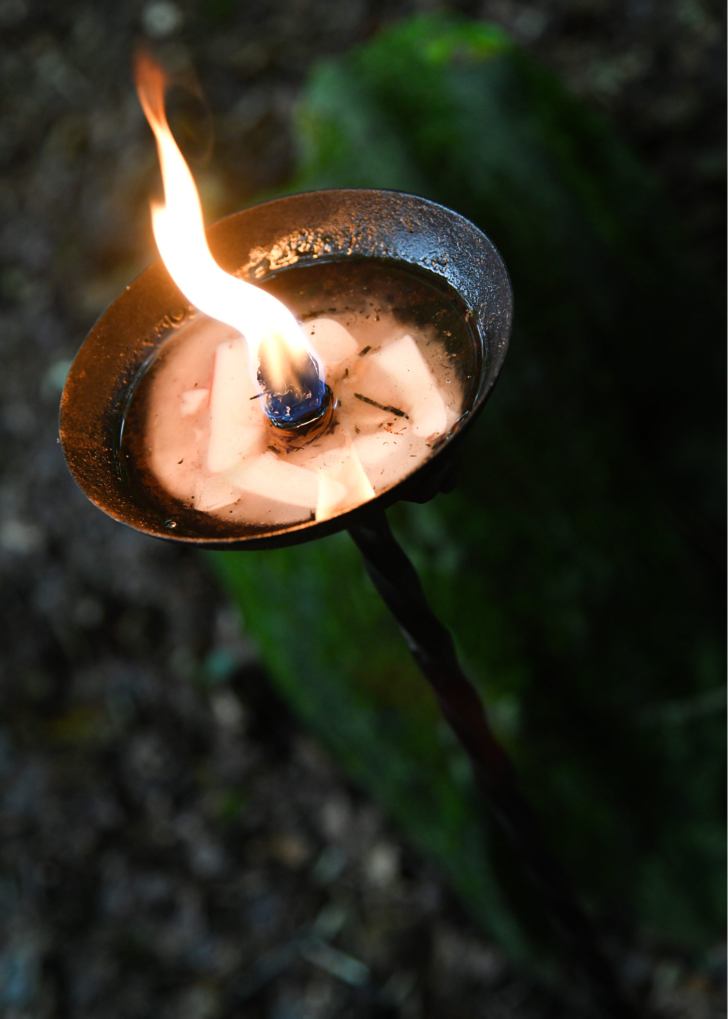 Oseberg Lamp - oilbowl with rod