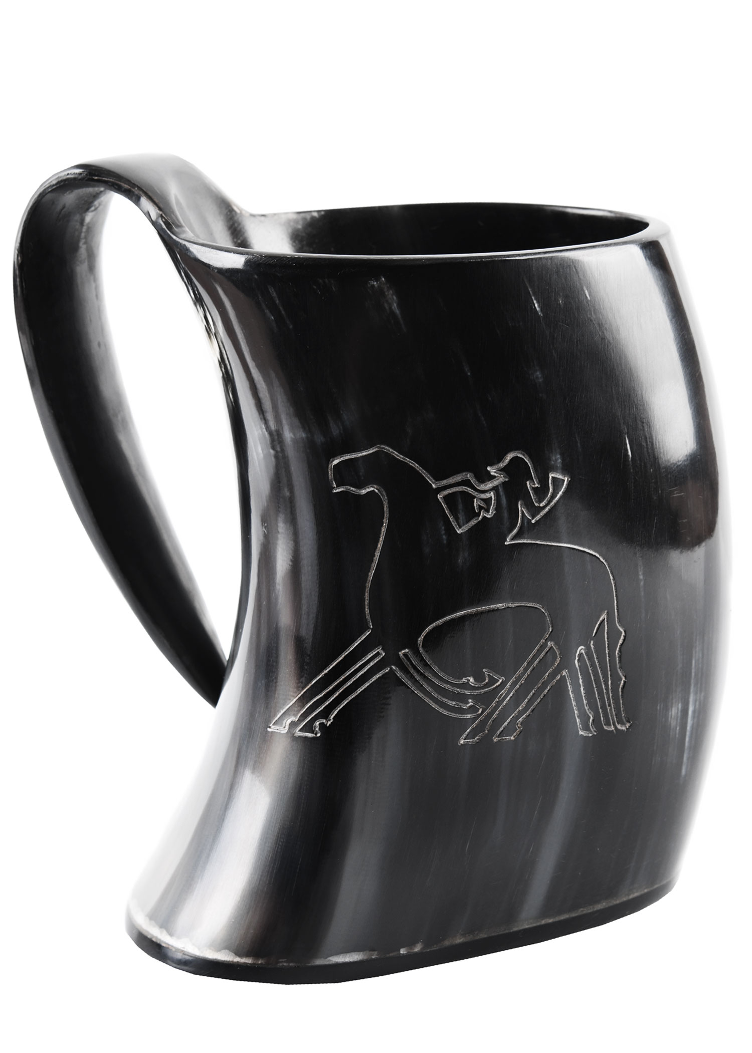 Horn Beer Mug / Tankard - Odin rides Sleipnir (our design, indiv. packing, 9083)