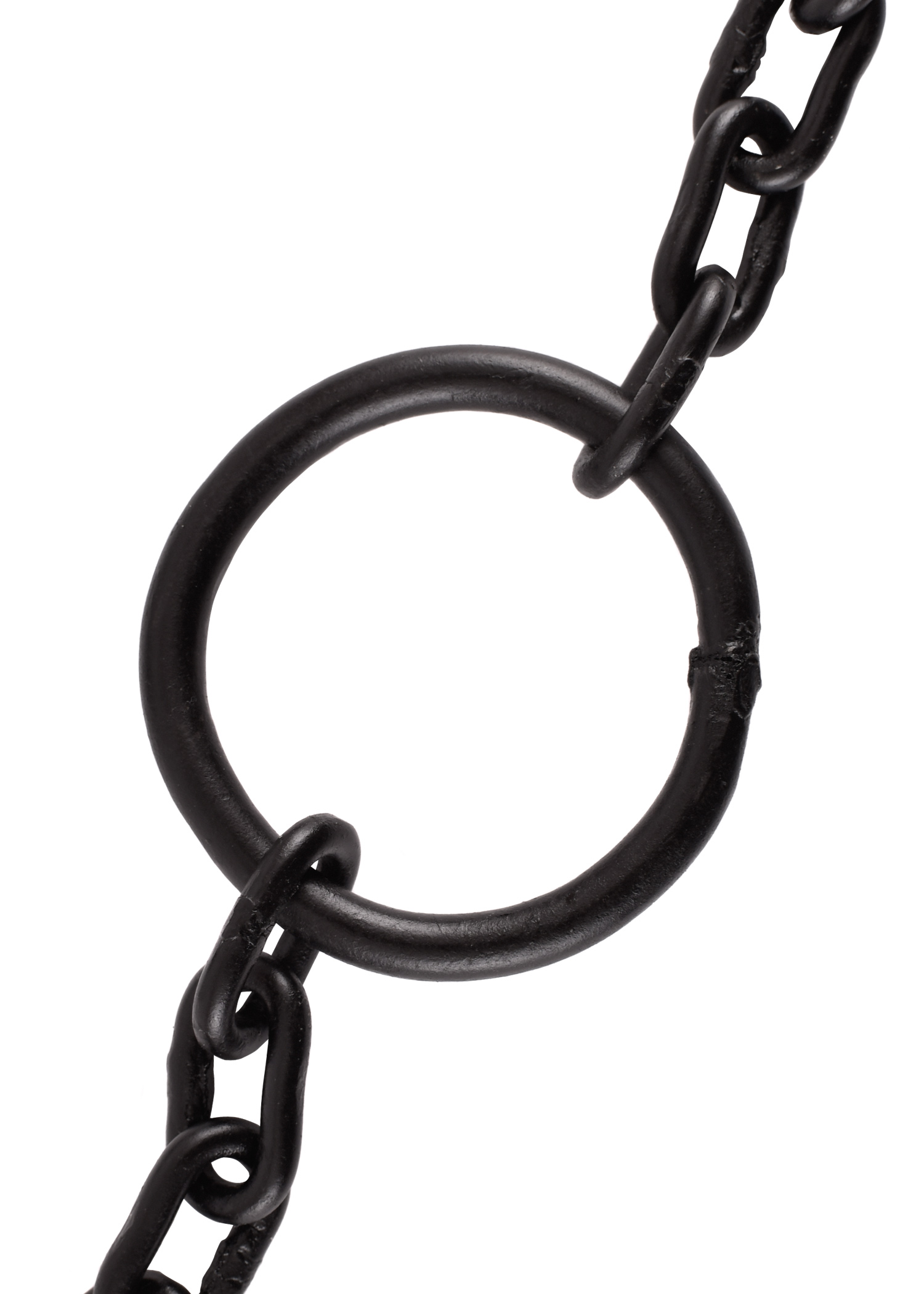 Legcuffs with chains, antique finish