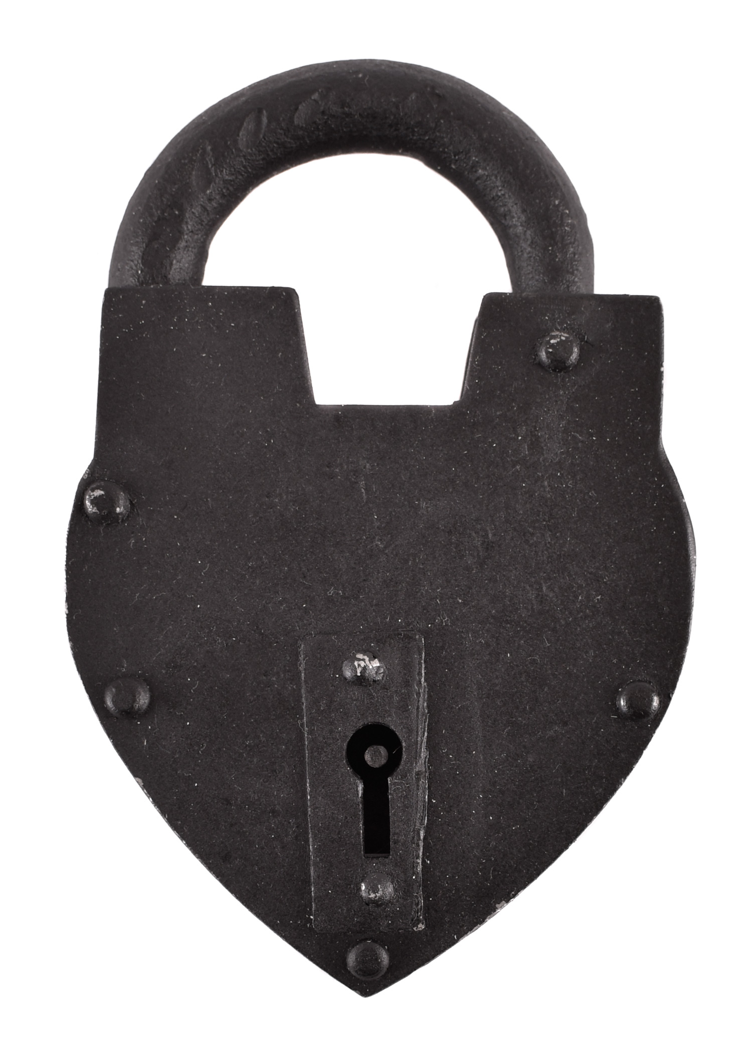 Steel Padlock, heart-shaped, approx. 12 cm high