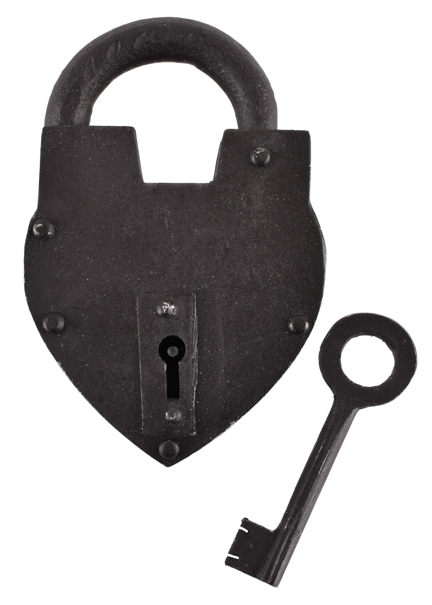 Steel Padlock, heart-shaped, approx. 12 cm high