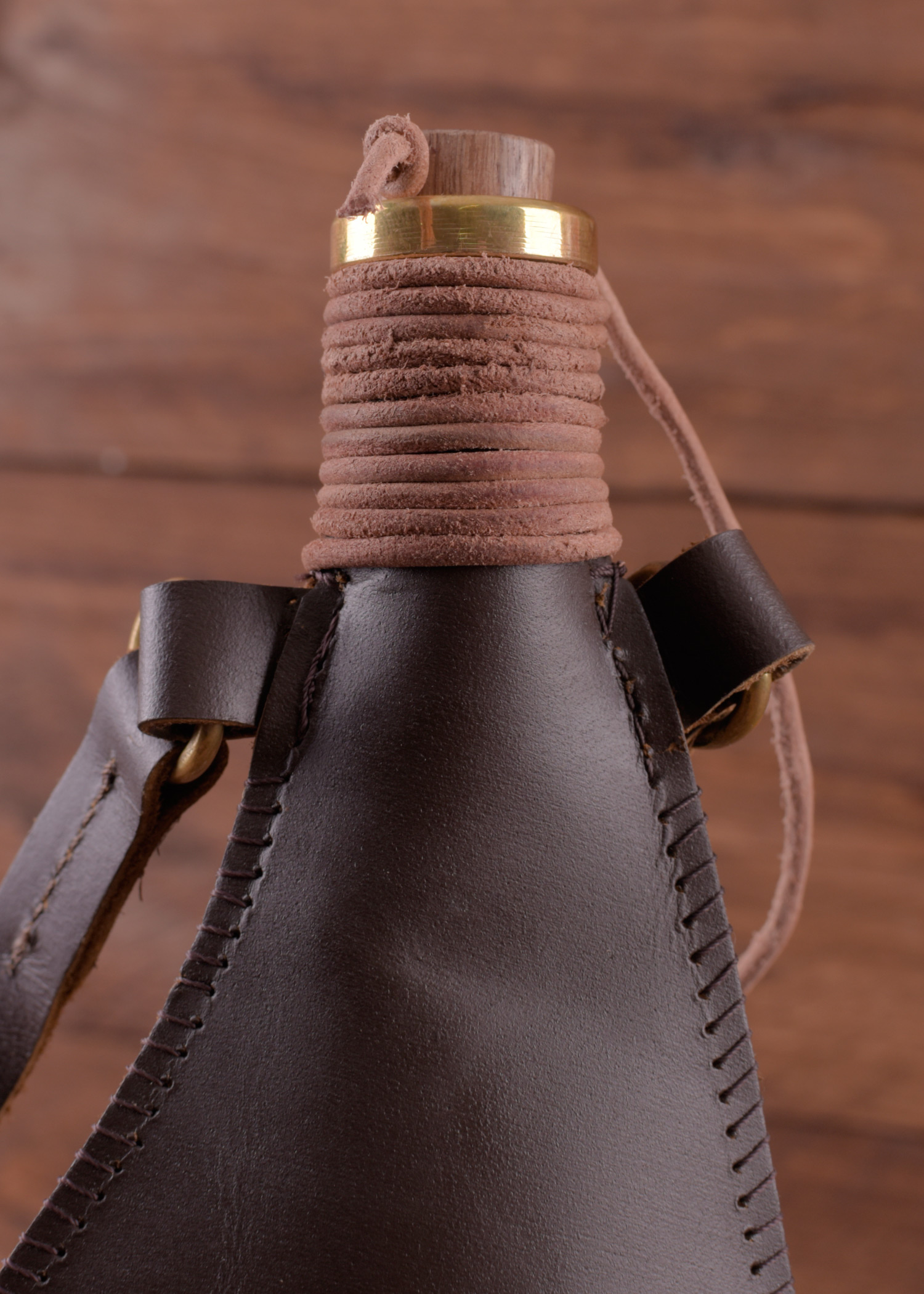 Leather water bottle