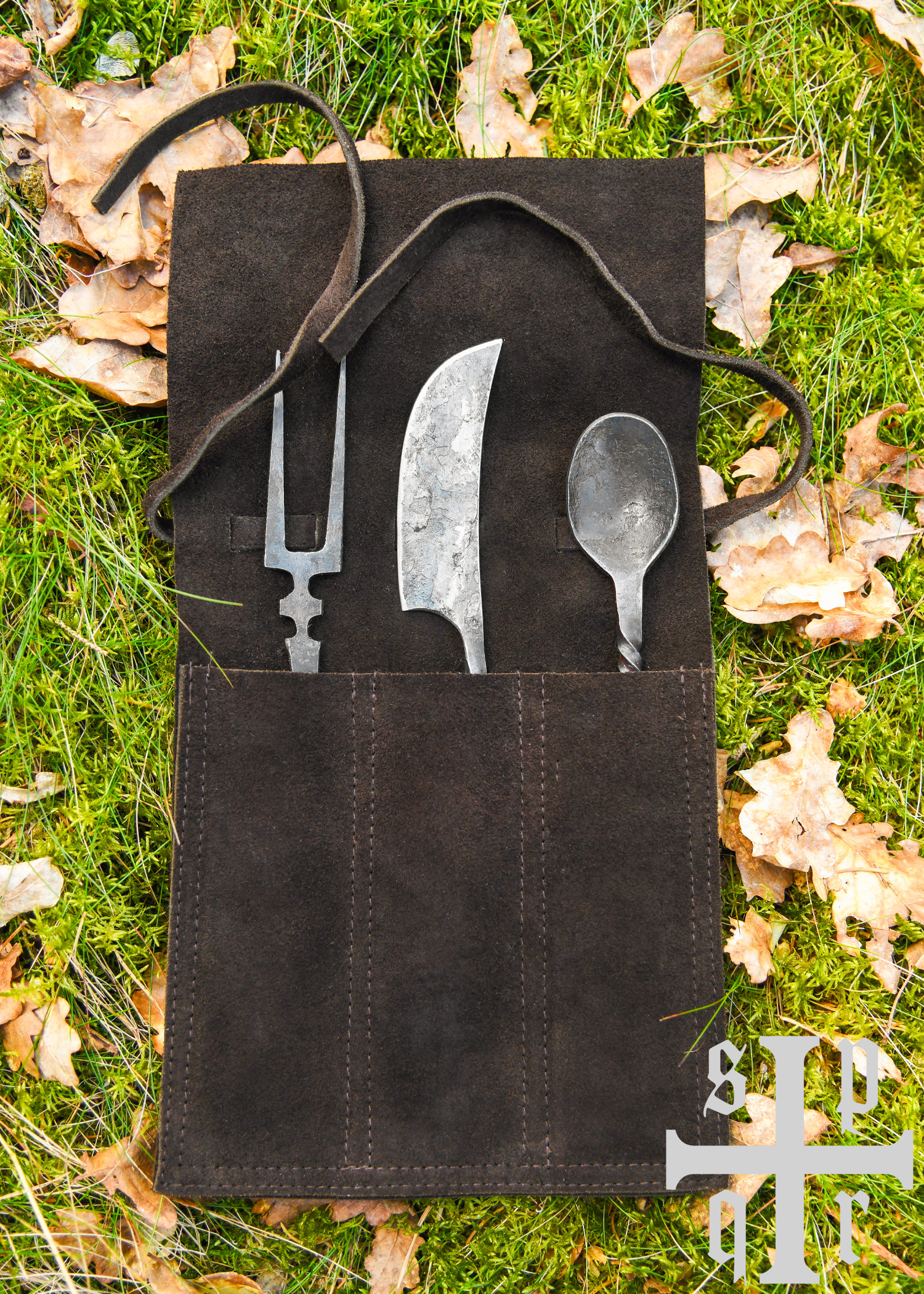 Medieval Cutlery, 3-piece Set, hand-forged