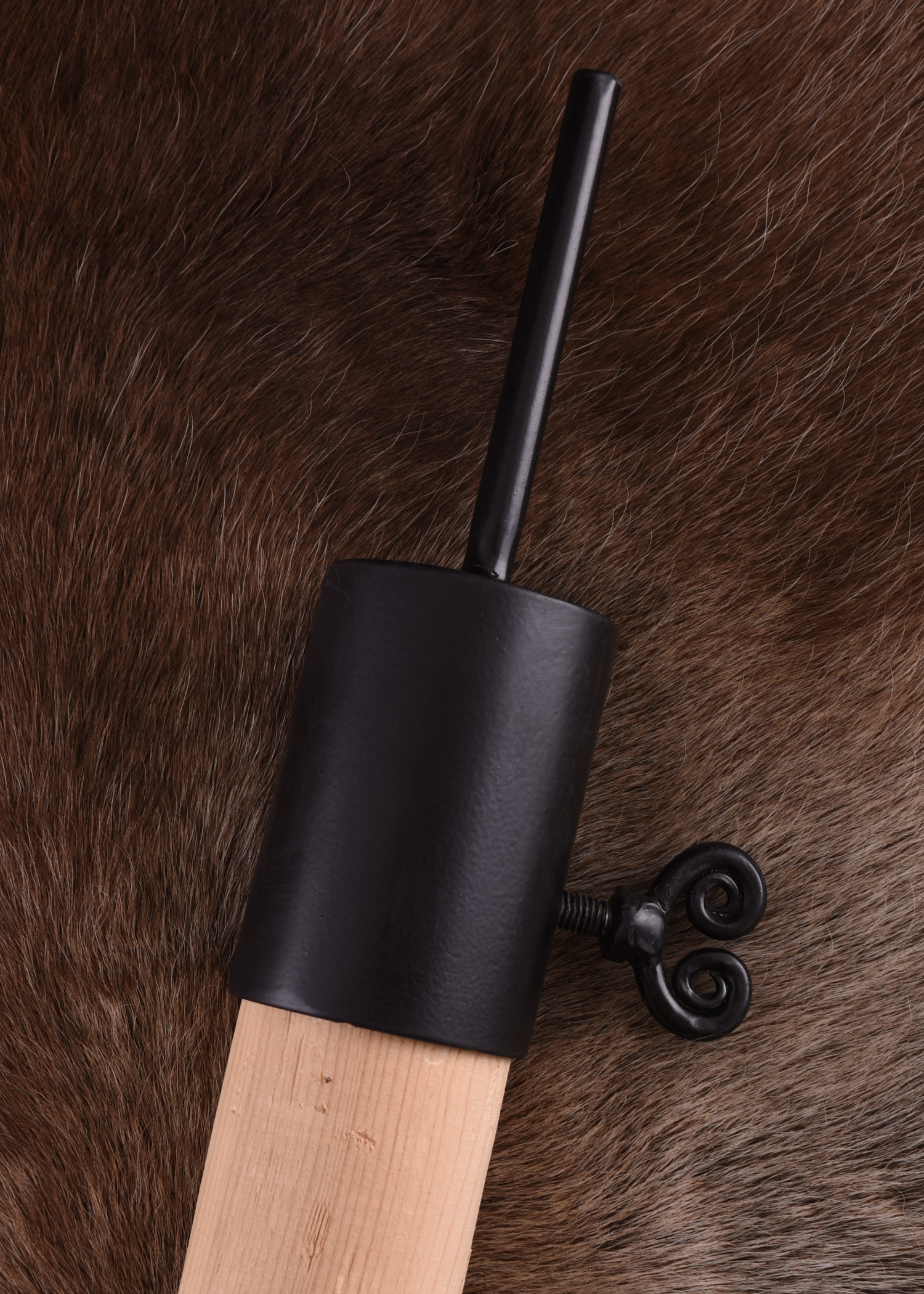 Iron Tent Pole Attachment with Tip and one Screw