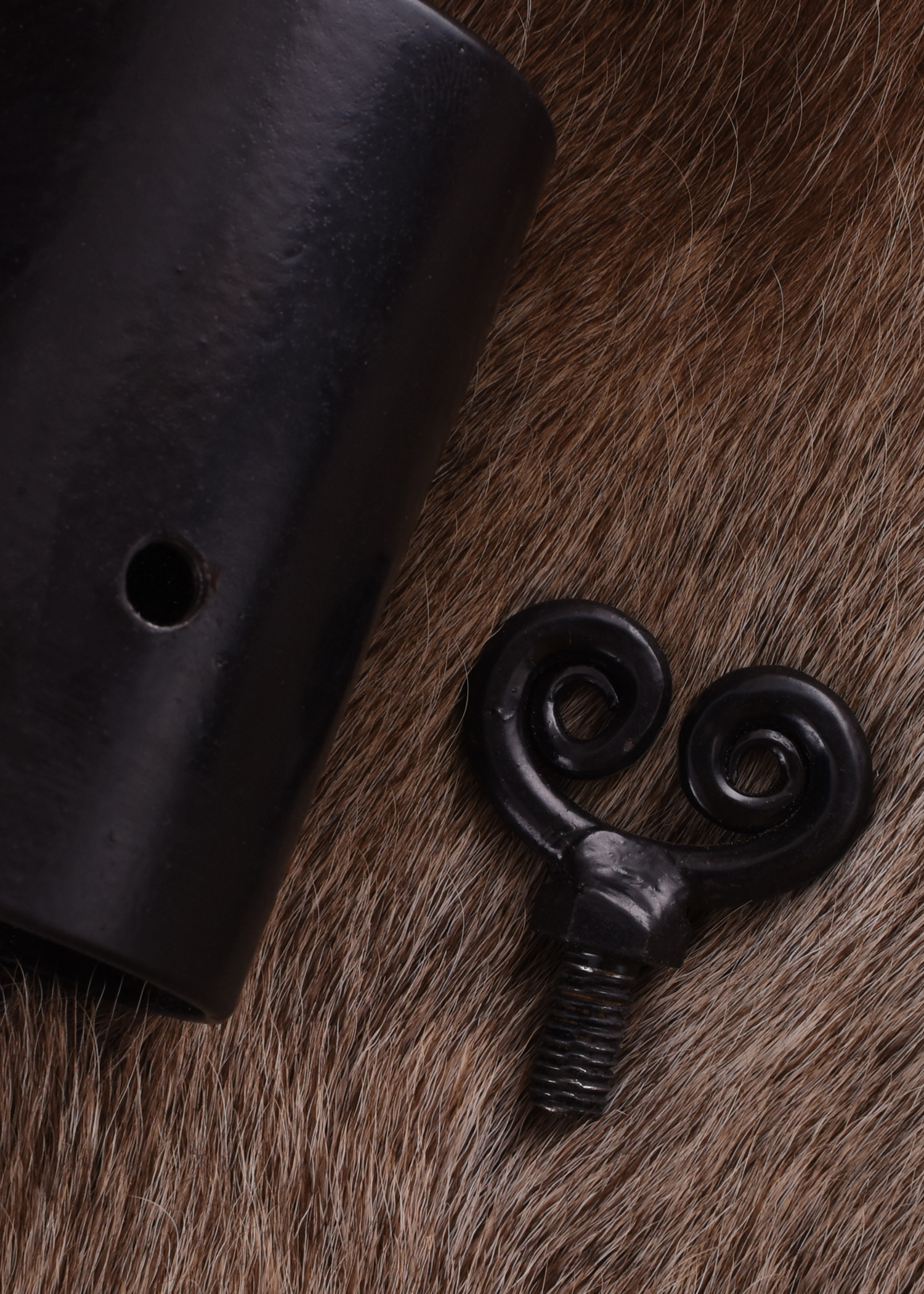 Iron Tent Pole Attachment with Tip and one Screw