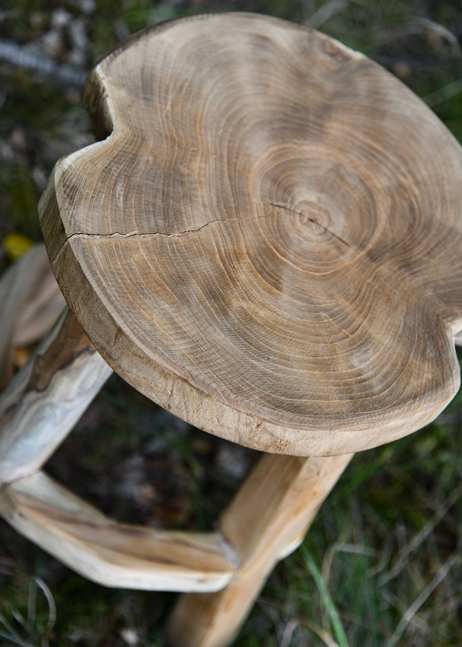 Wooden Stool, approx. 45 cm high