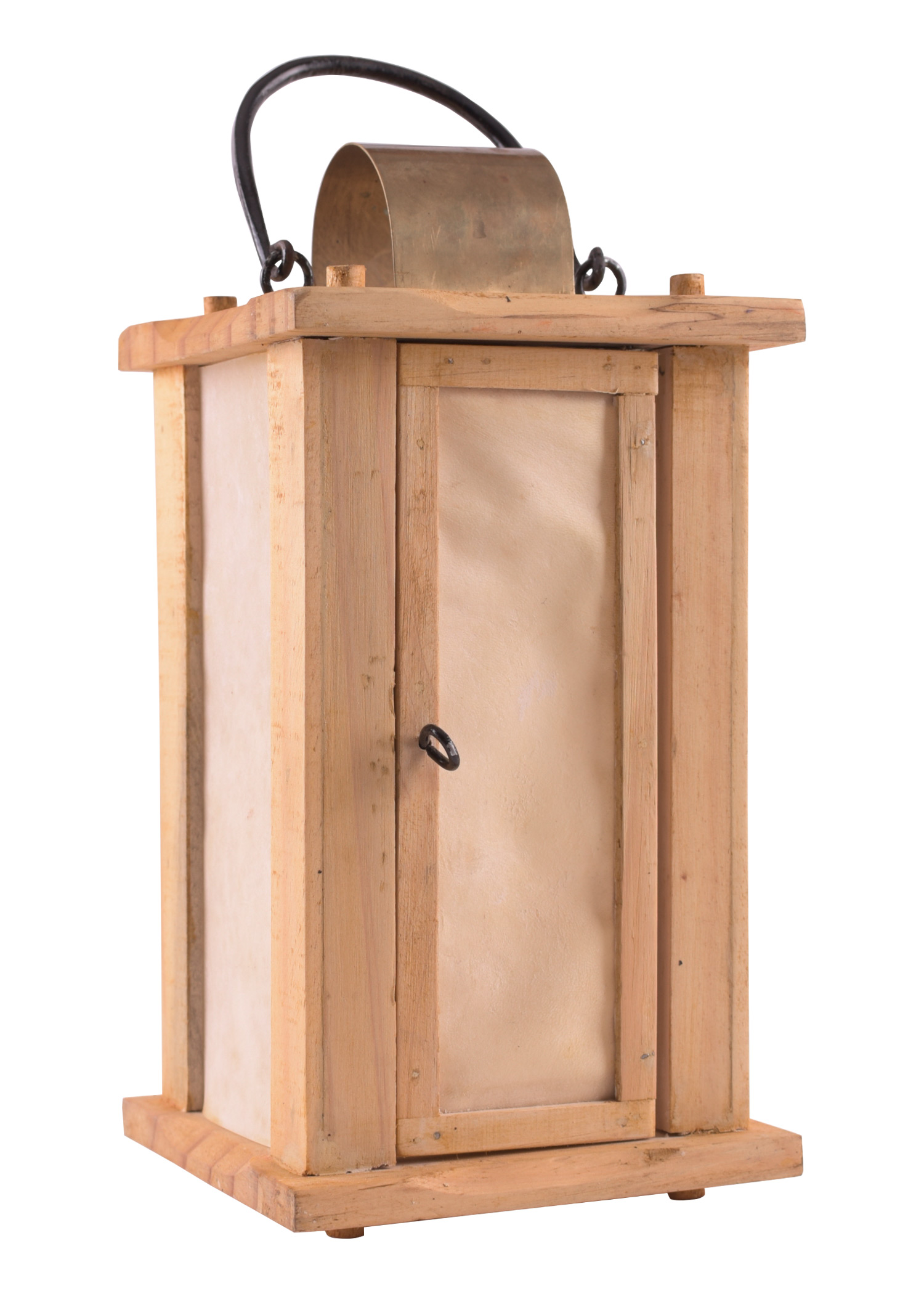 Wooden Lantern with Parchment Windows