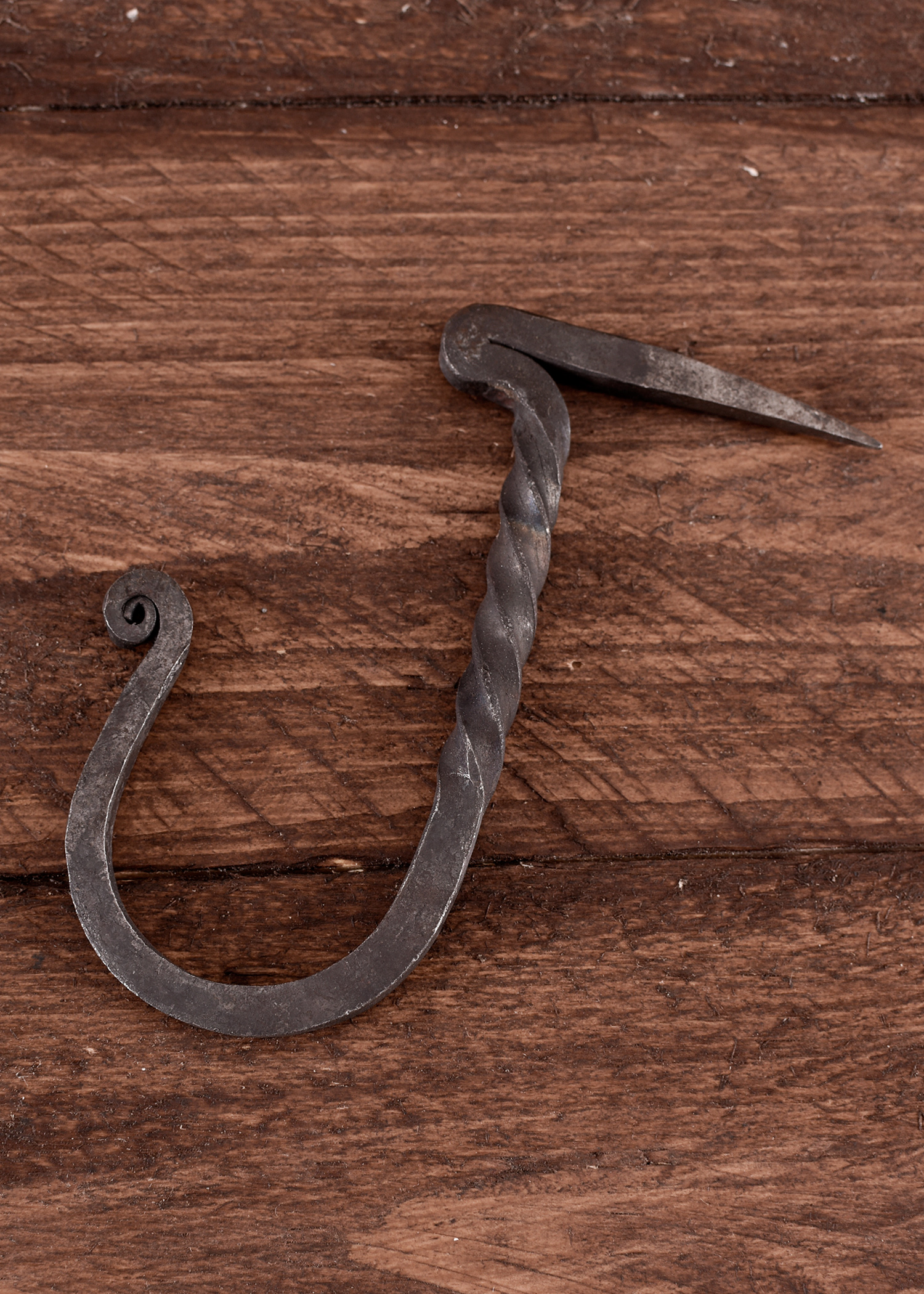 Handforged Wallhook with nail-end, for hammering