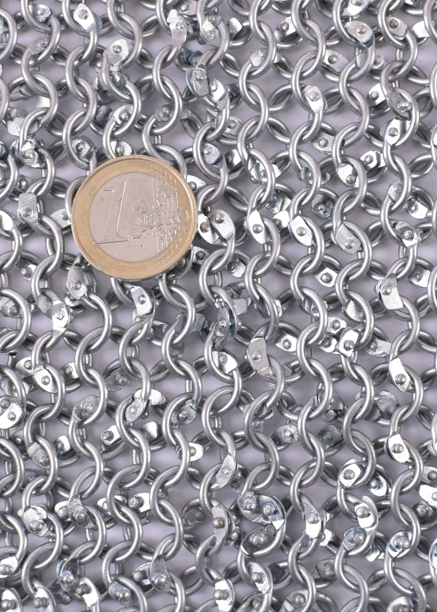 RRZ9 loose round chain mail rings and rivets, ID 9mm, zincked, 1 kg pack